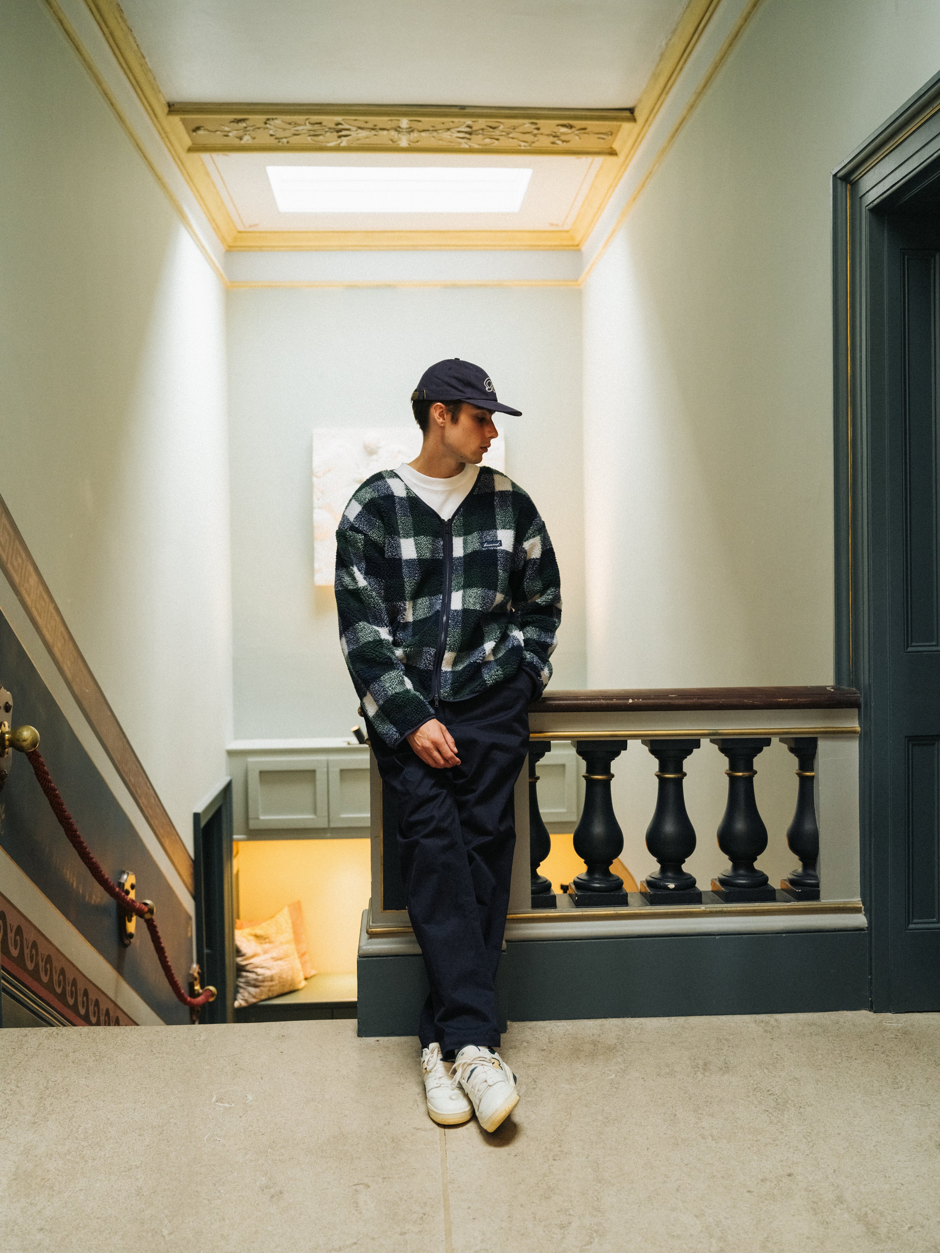 OXFORD CHECK ZIP UP FLEECE - Image 2