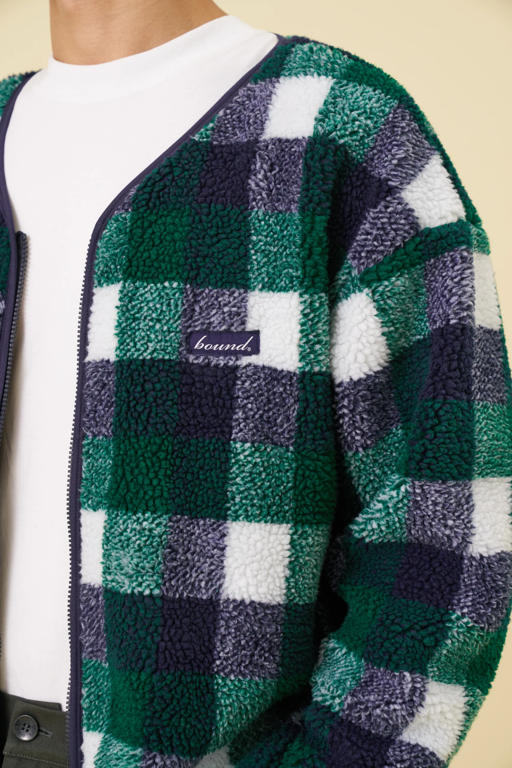 OXFORD CHECK ZIP UP FLEECE - Image 7