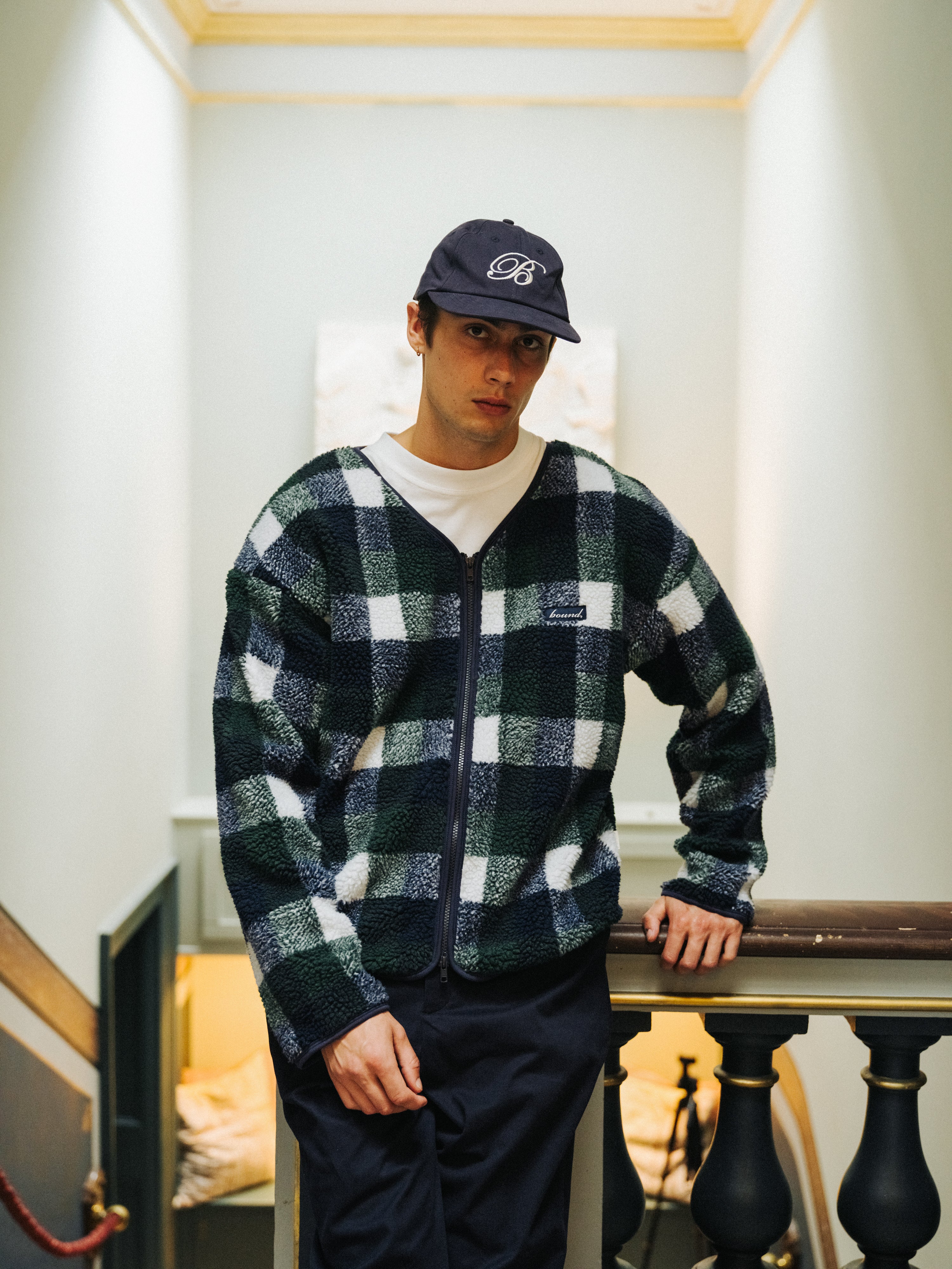 OXFORD CHECK ZIP UP FLEECE - Image 8