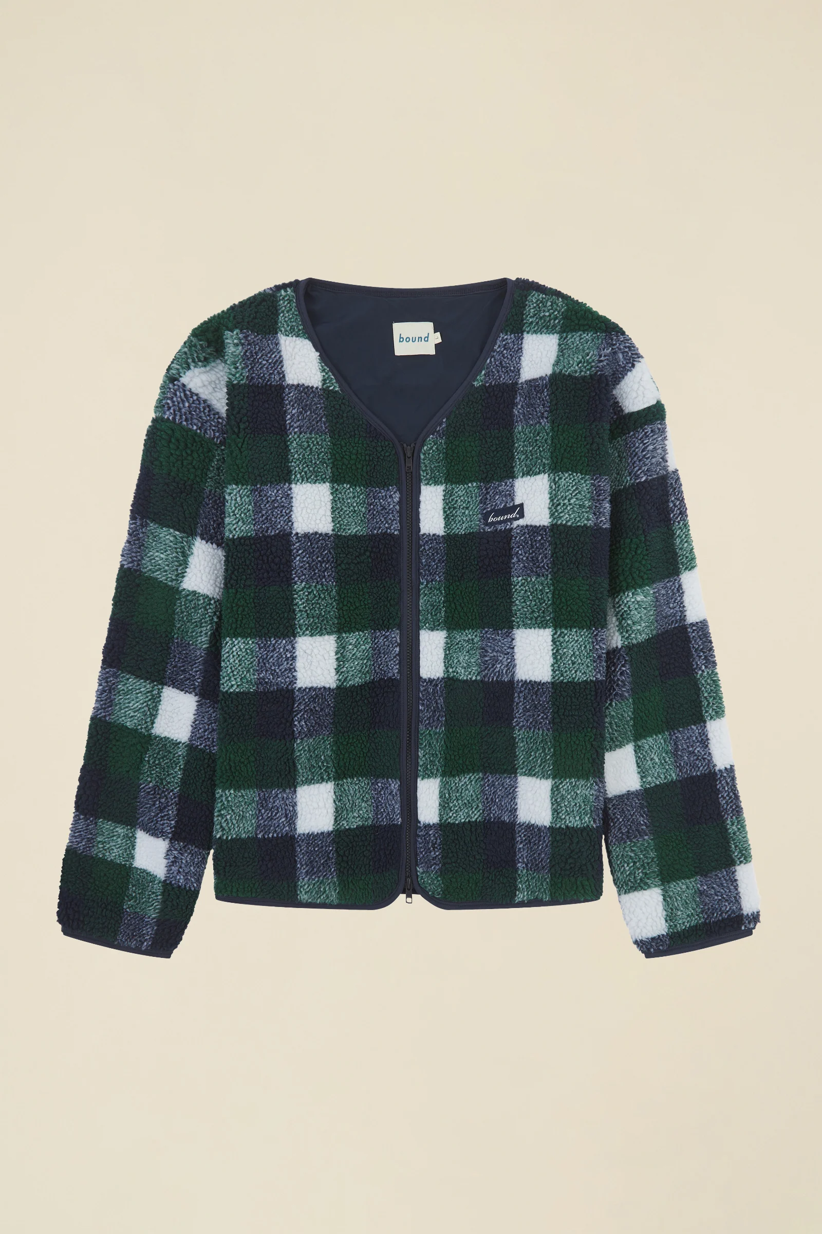 OXFORD CHECK ZIP UP FLEECE - Image 9