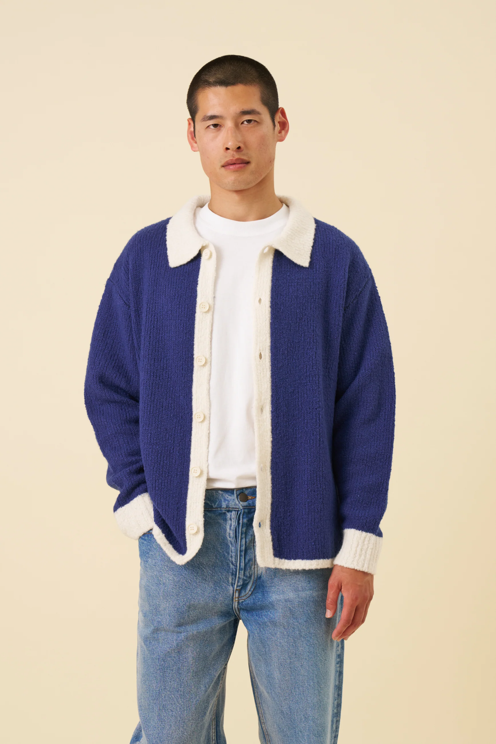 OXFORD WOOL BUTTON UP KNIT - Image 4