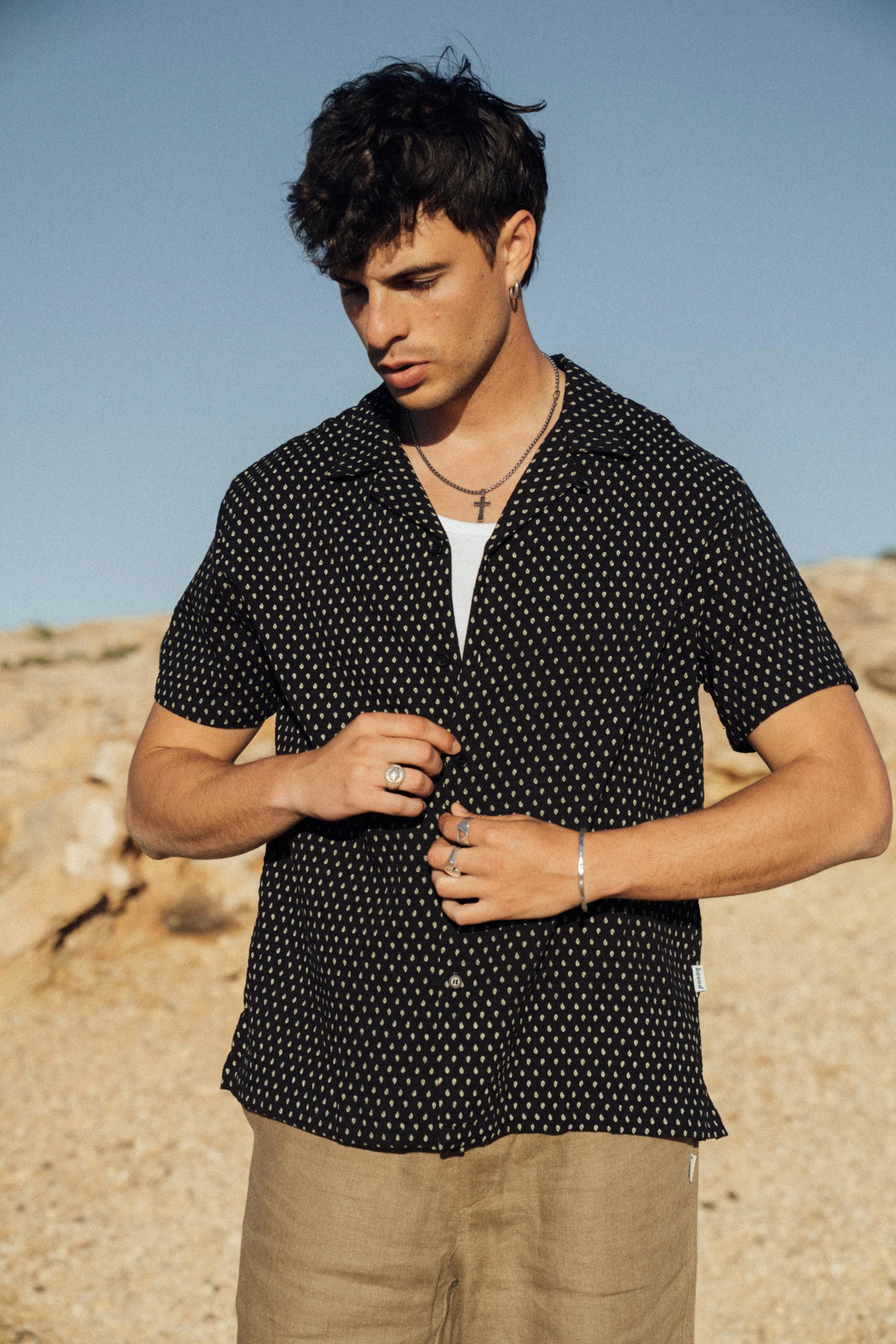 PAISLEY CUBAN SS SHIRT - BLACK - Image 2