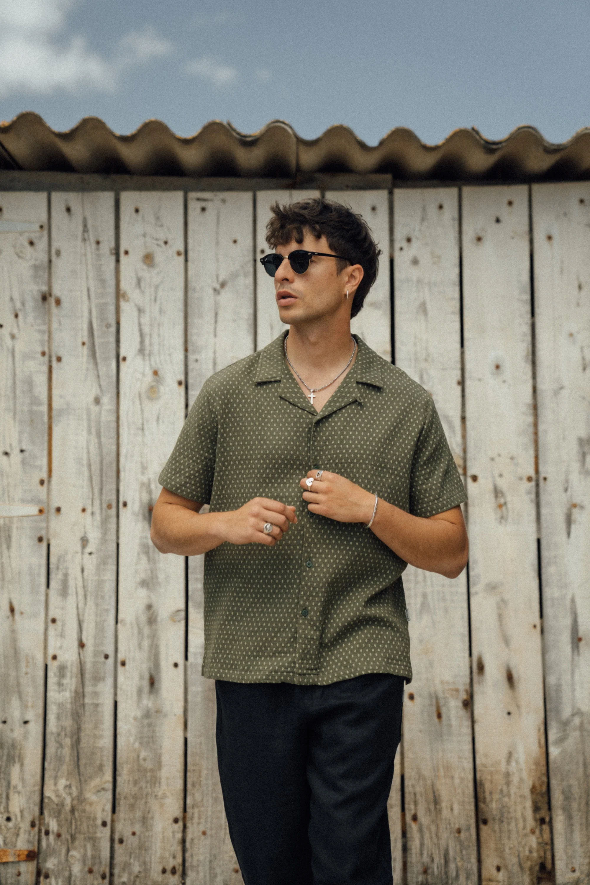 PAISLEY CUBAN SS SHIRT - SAGE - Image 2