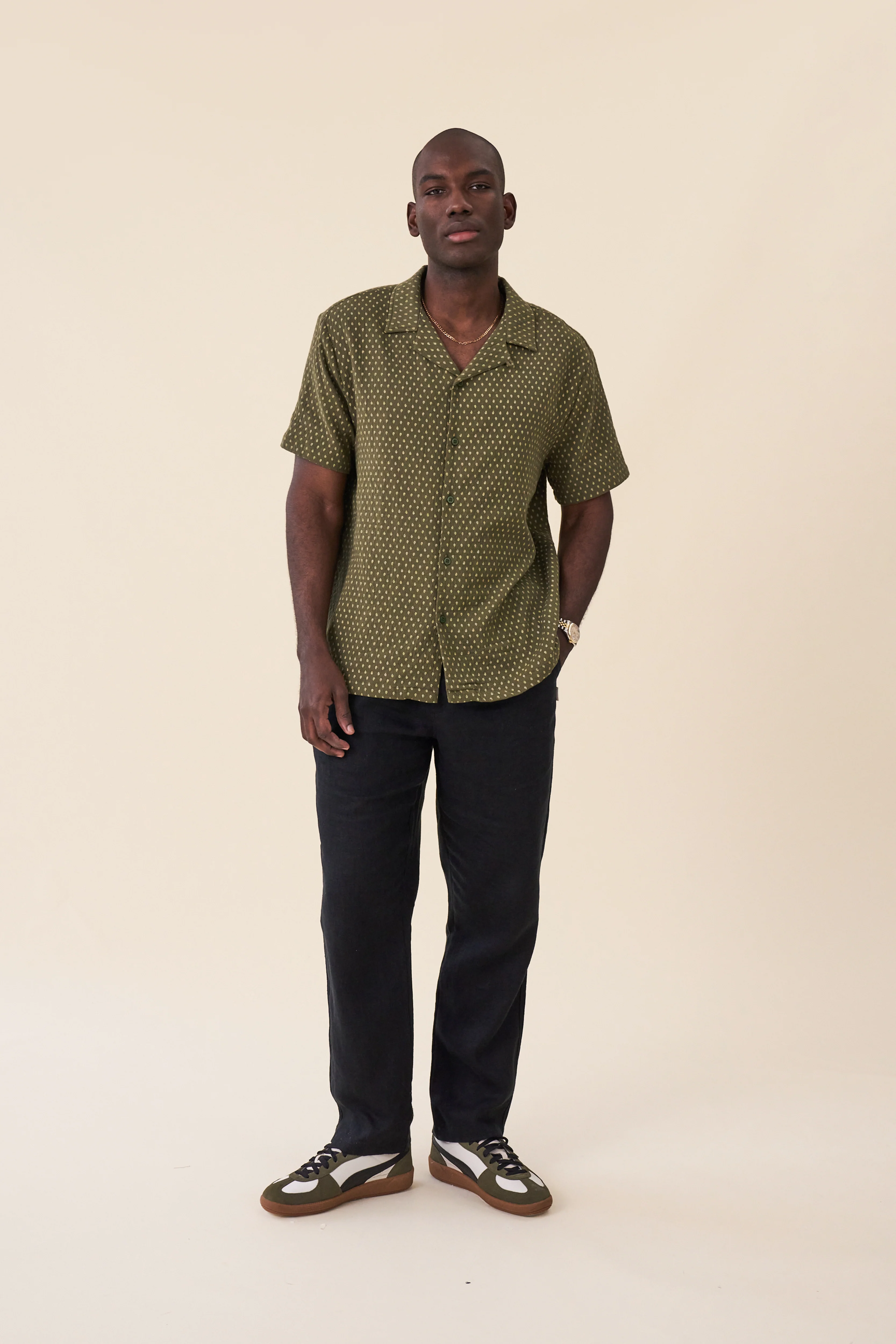 PAISLEY CUBAN SS SHIRT - SAGE - Image 3