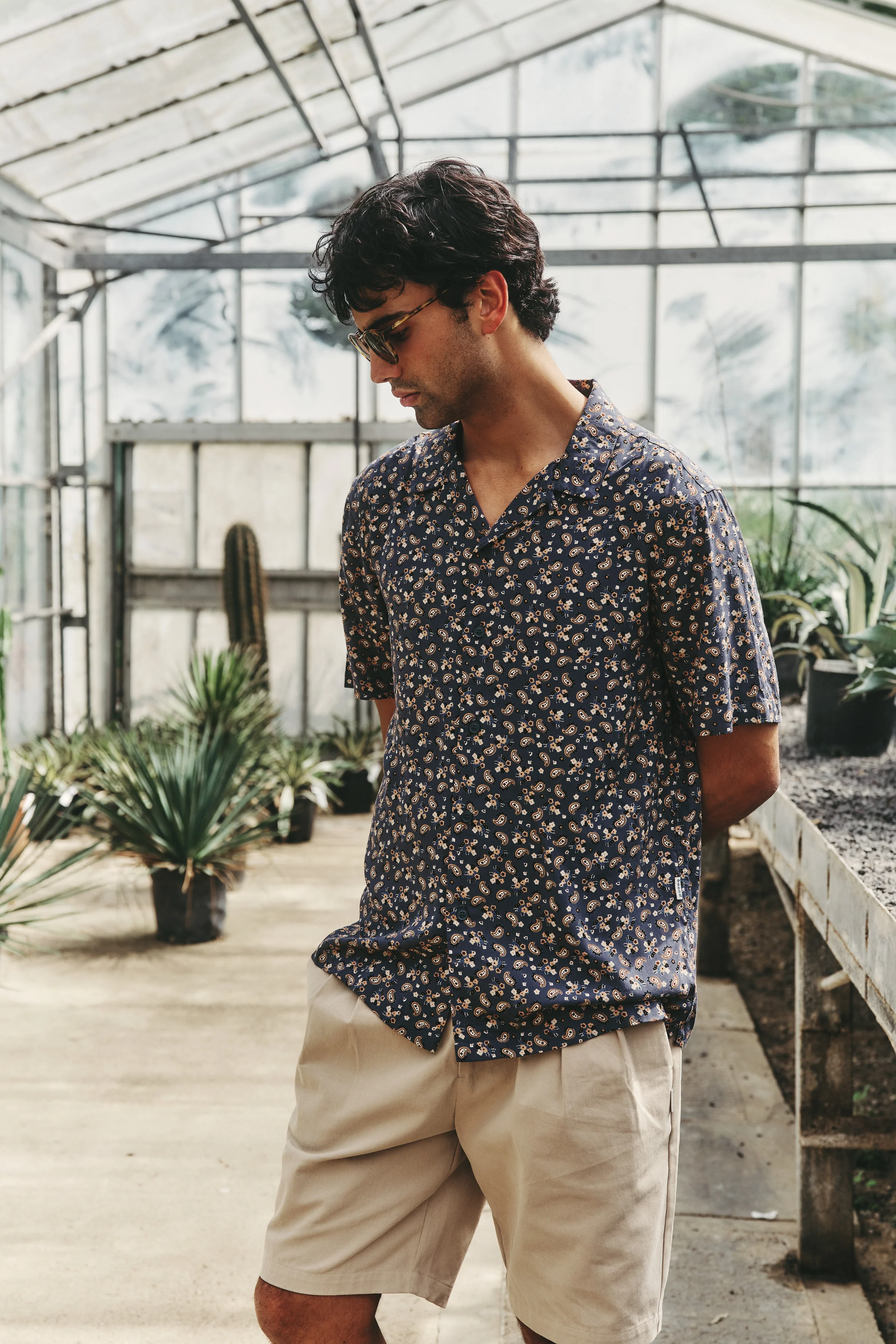 PAISLEY RAYON SHIRT - BLUE - Image 7