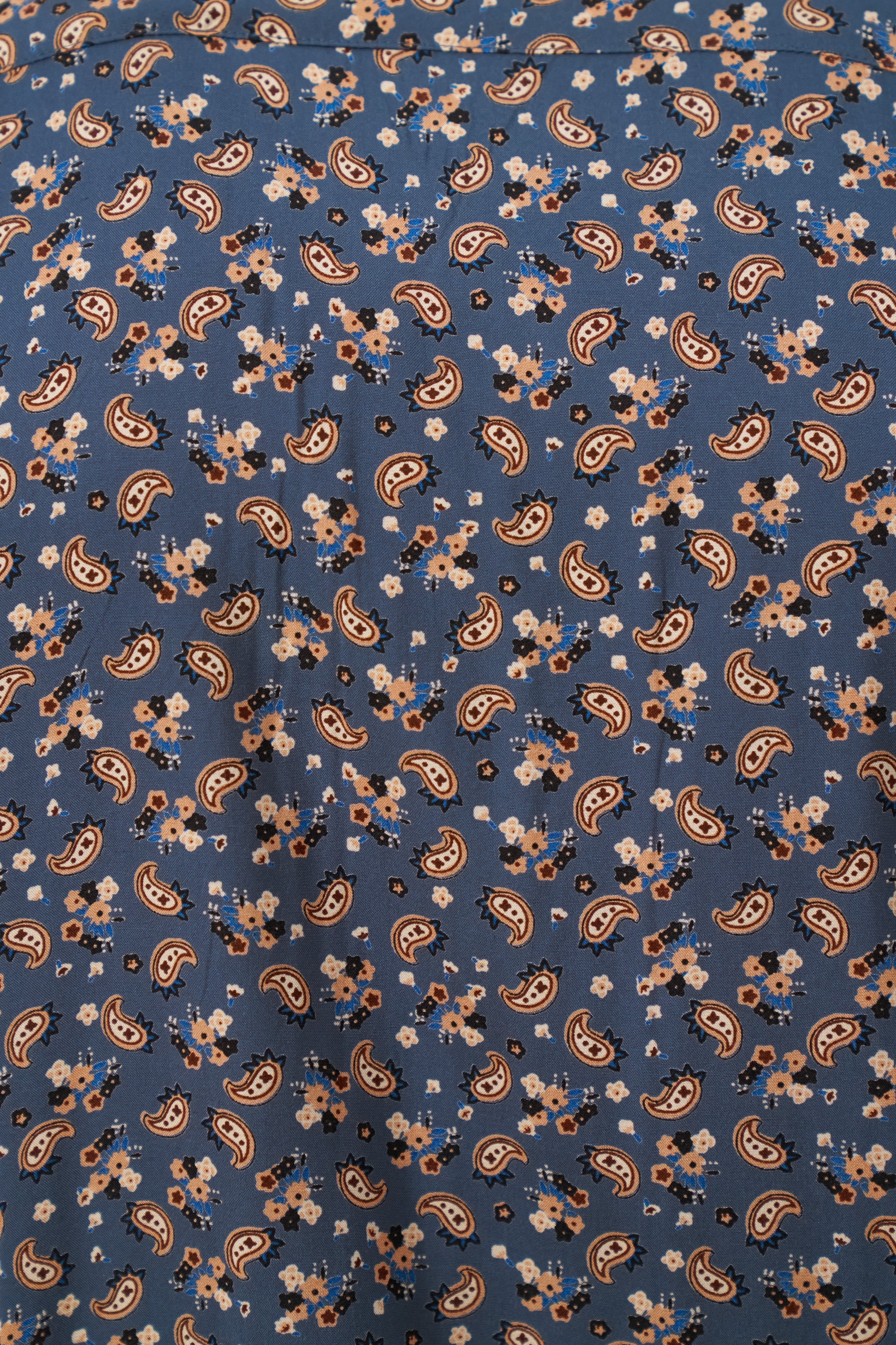 PAISLEY RAYON SHIRT - BLUE - Image 8