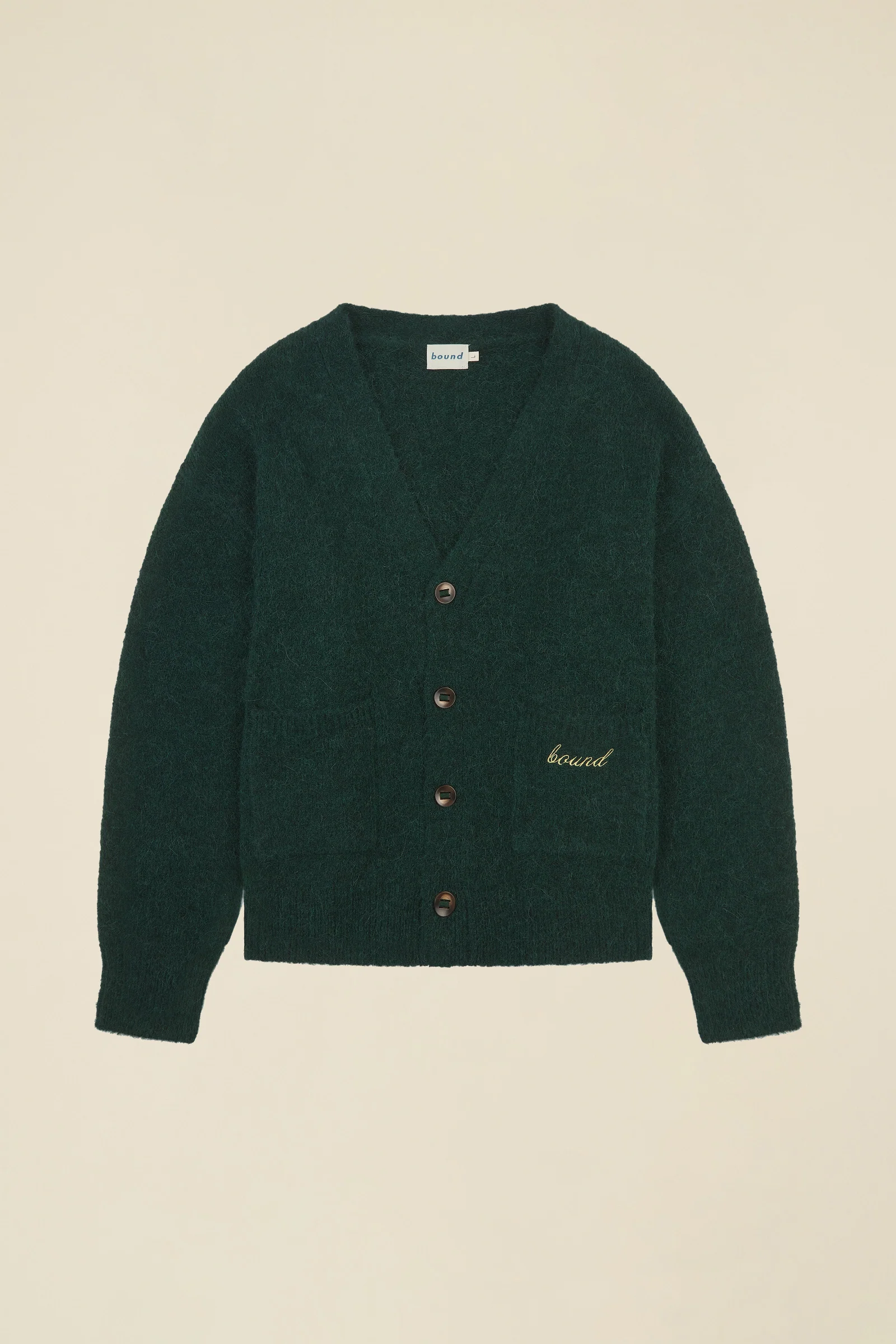 PARKER ALPACA CARDIGAN - BOTTLE GREEN - Image 7