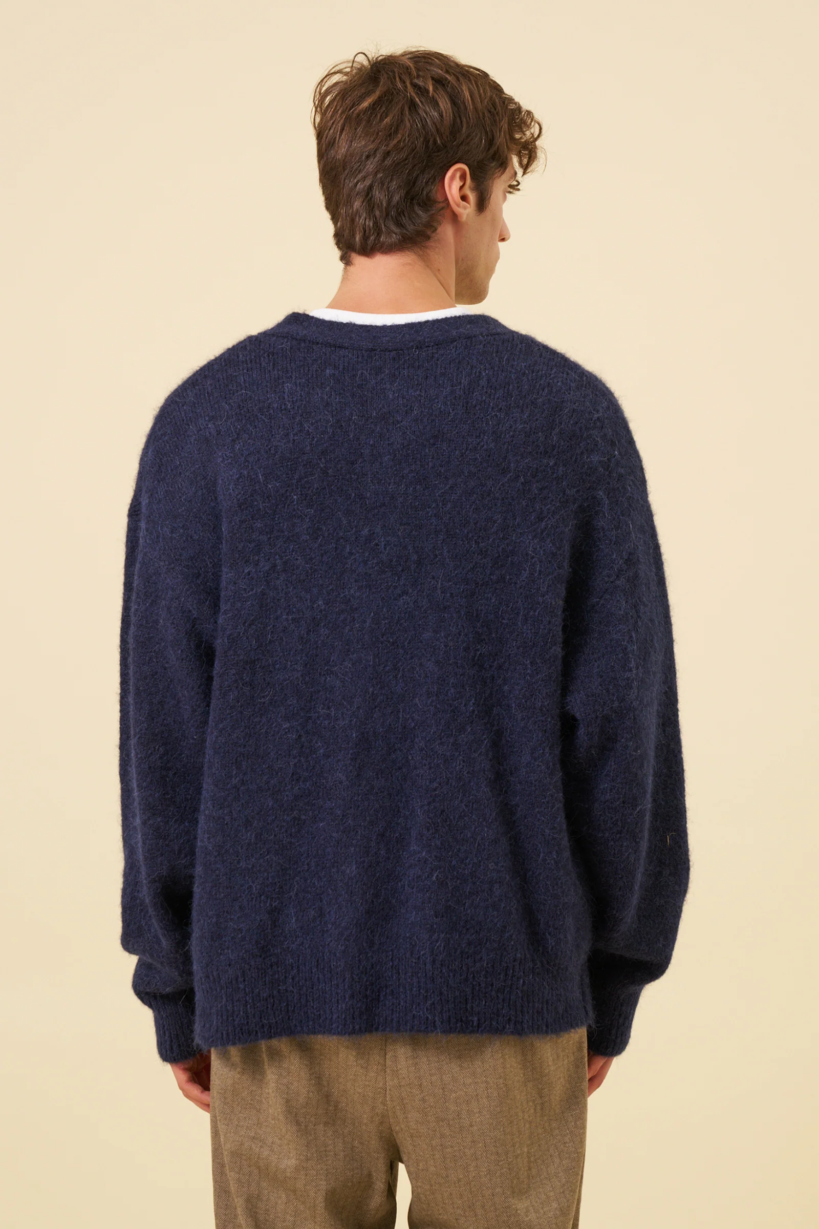 PARKER ALPACA CARDIGAN - NAVY - Image 4