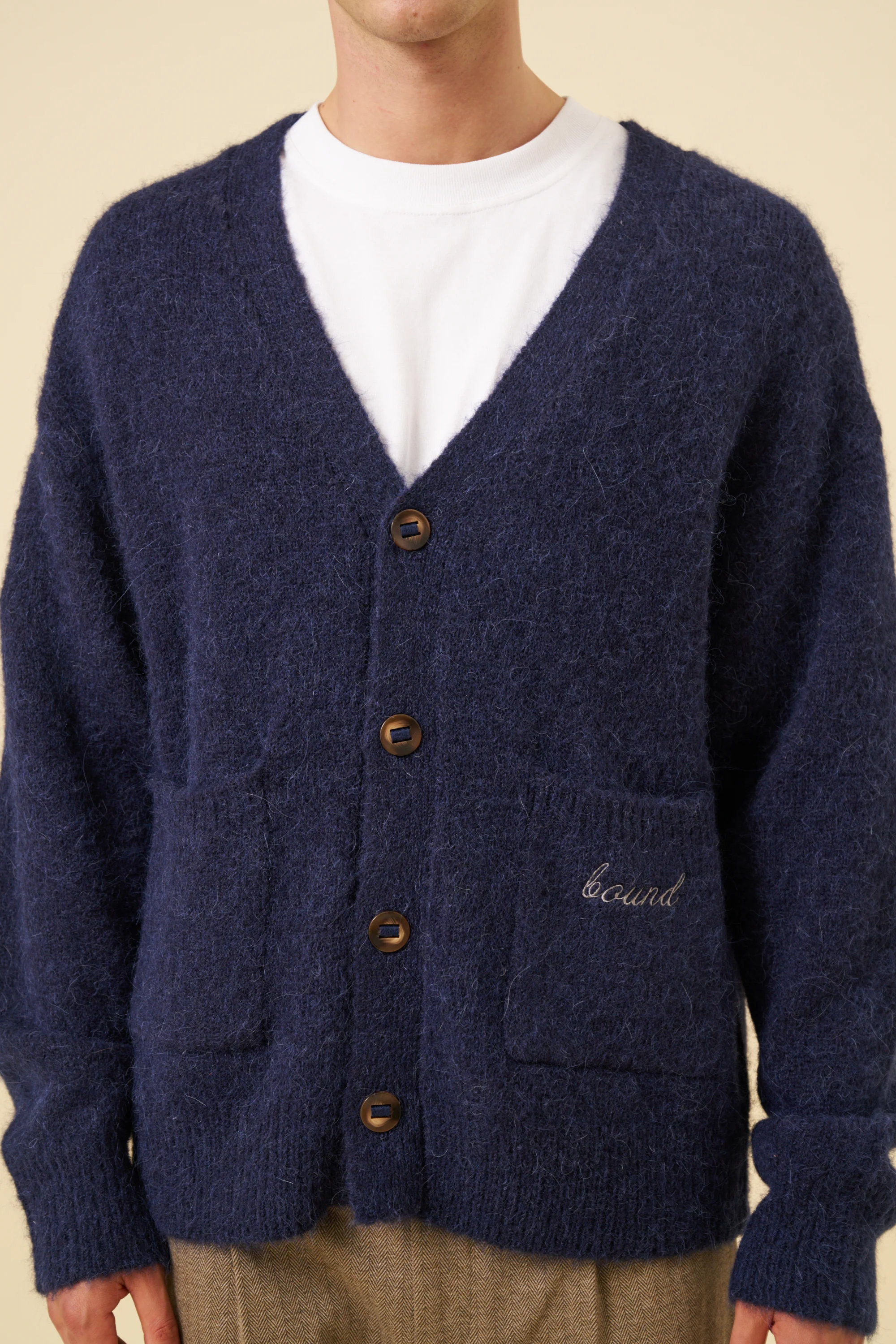PARKER ALPACA CARDIGAN - NAVY - Image 7