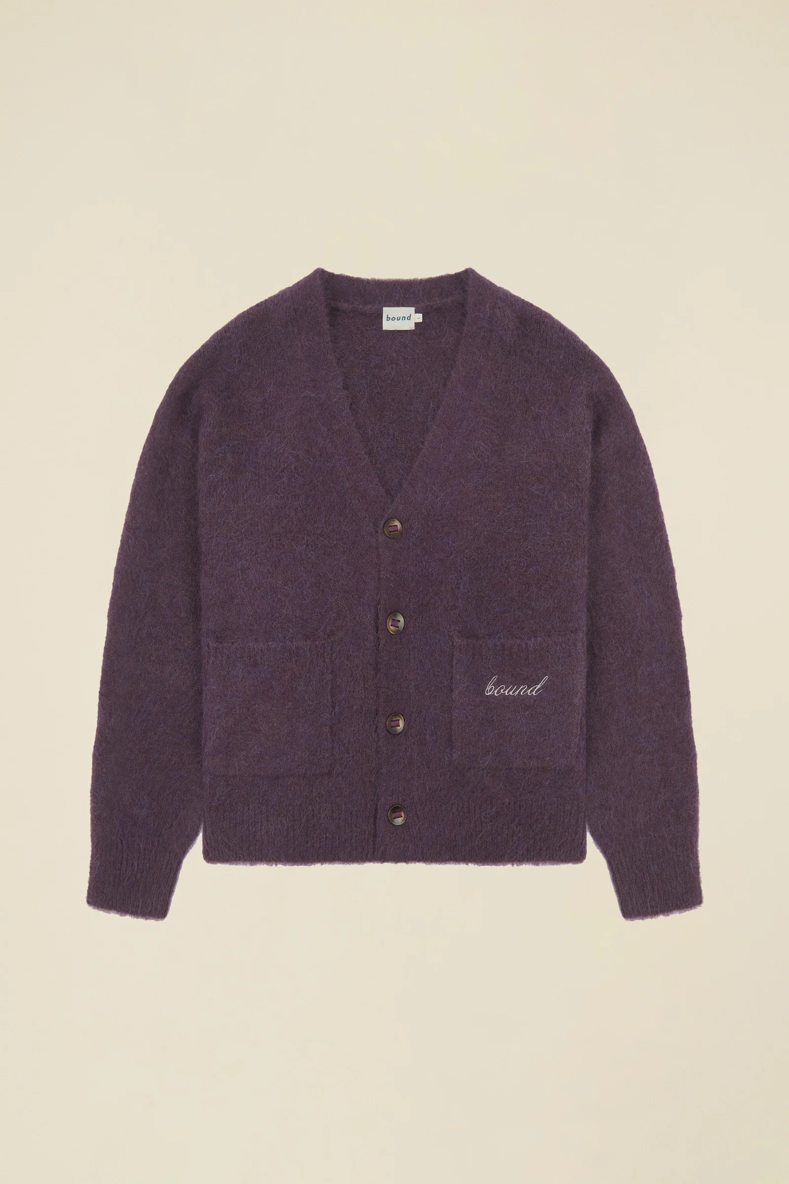 PARKER ALPACA CARDIGAN - PLUM - Image 12