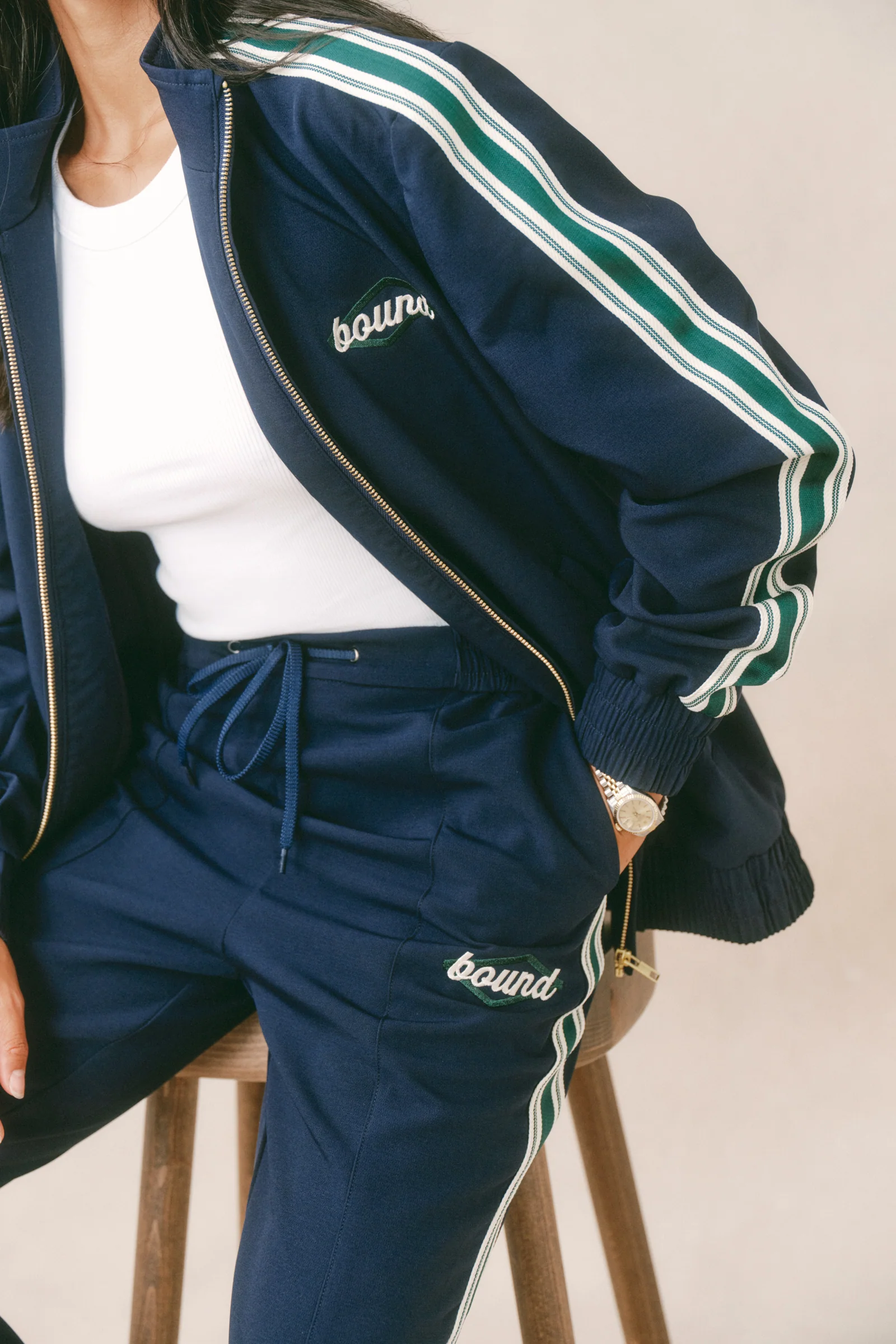 PAULIE NAVY STRIPE TRACK JACKET - Image 13