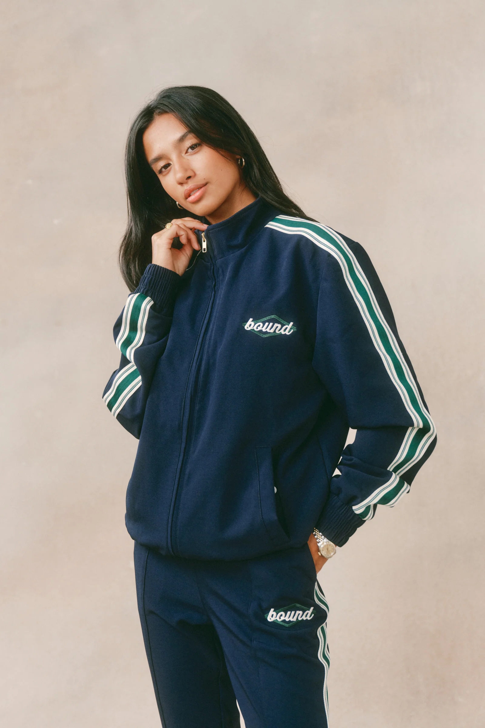 PAULIE NAVY STRIPE TRACK JACKET - Image 3