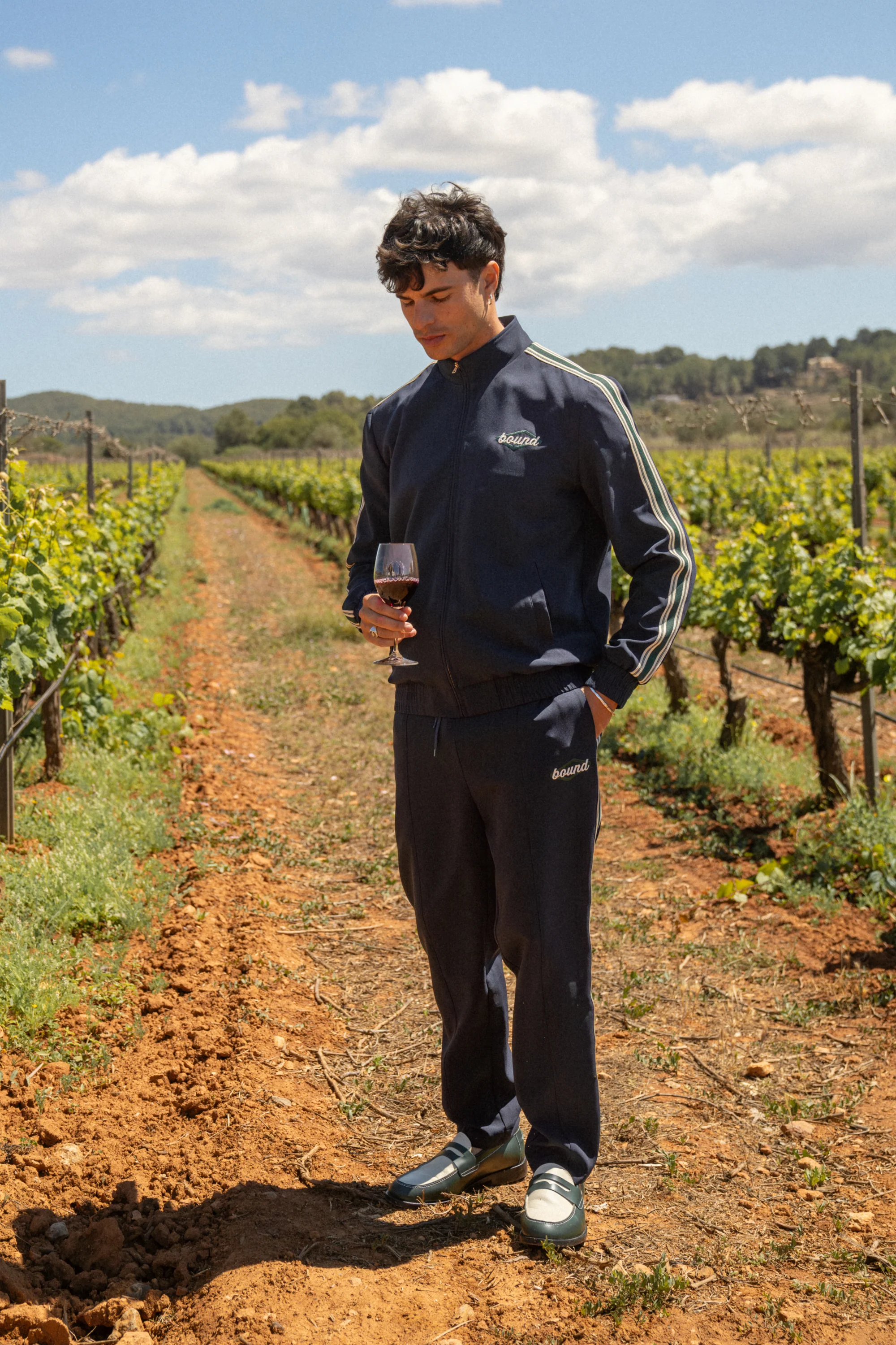 PAULIE NAVY STRIPE TRACKPANTS - Image 10