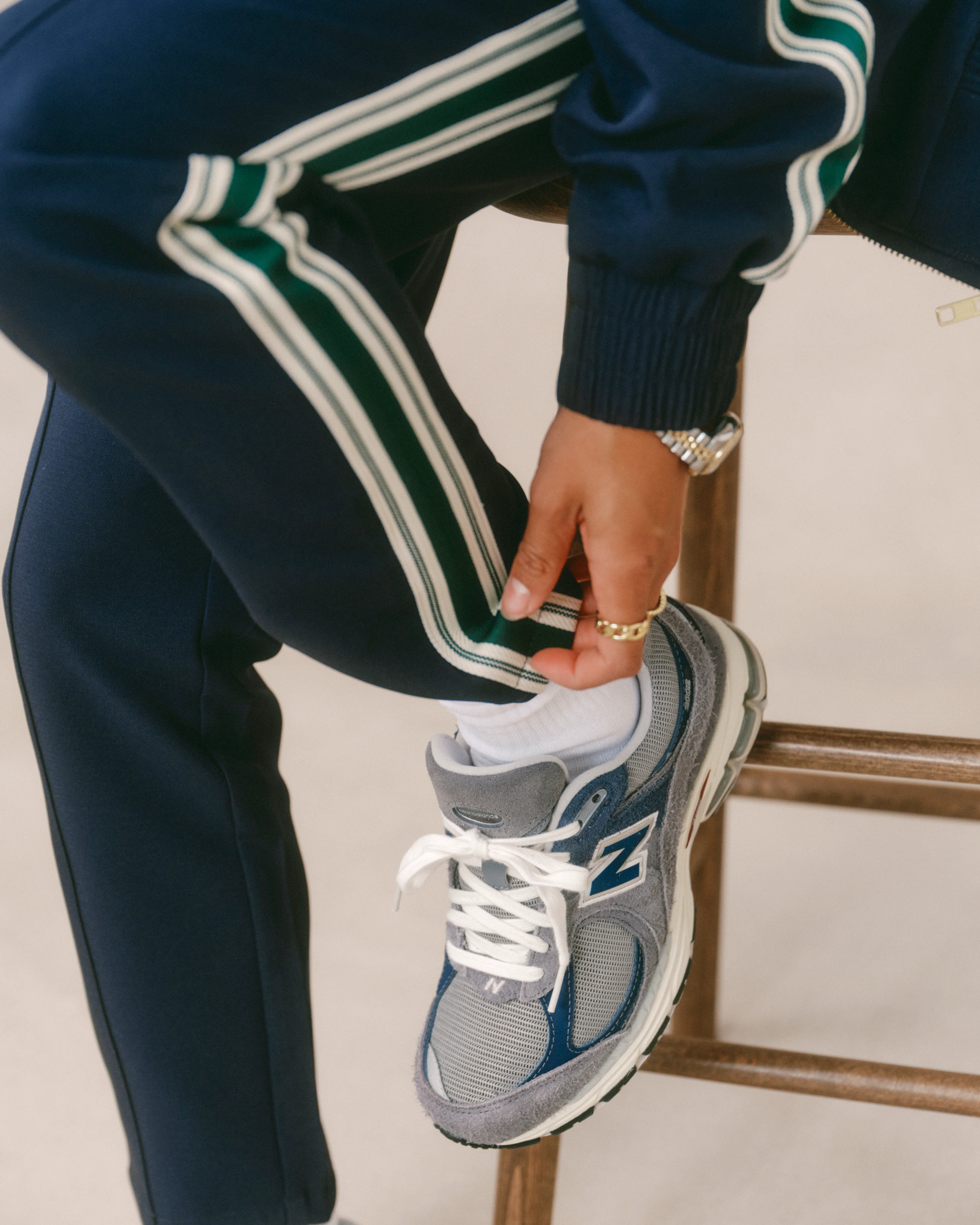 PAULIE NAVY STRIPE TRACKPANTS - Image 13