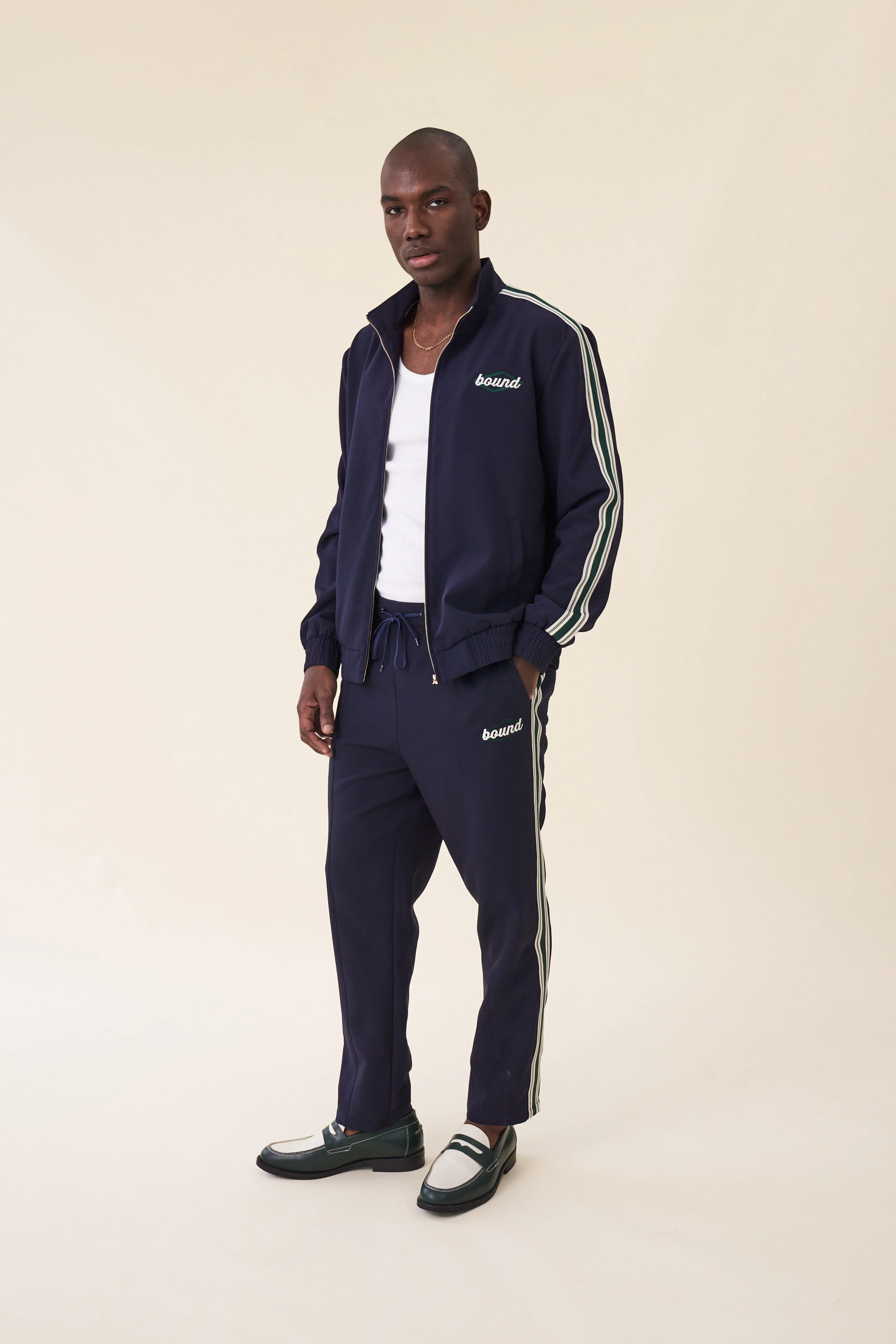 PAULIE NAVY STRIPE TRACKPANTS - Image 4