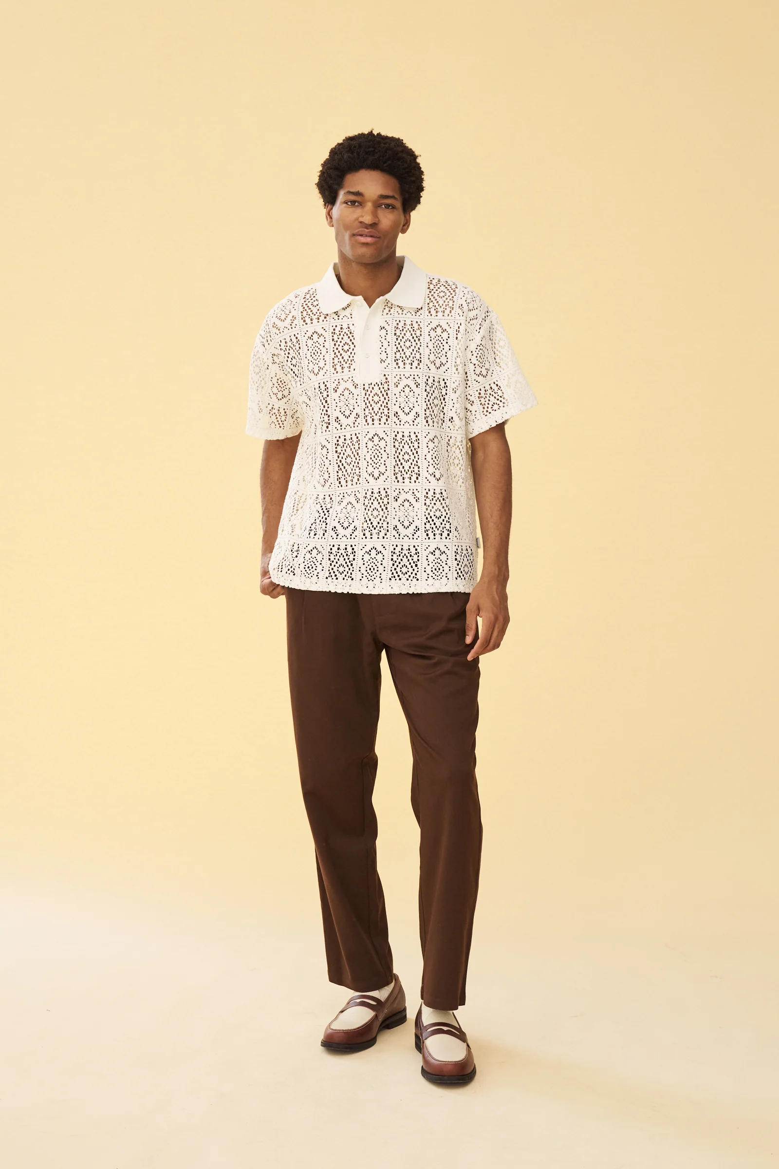 PIAZA LACE POLO - OFF WHITE - Image 3
