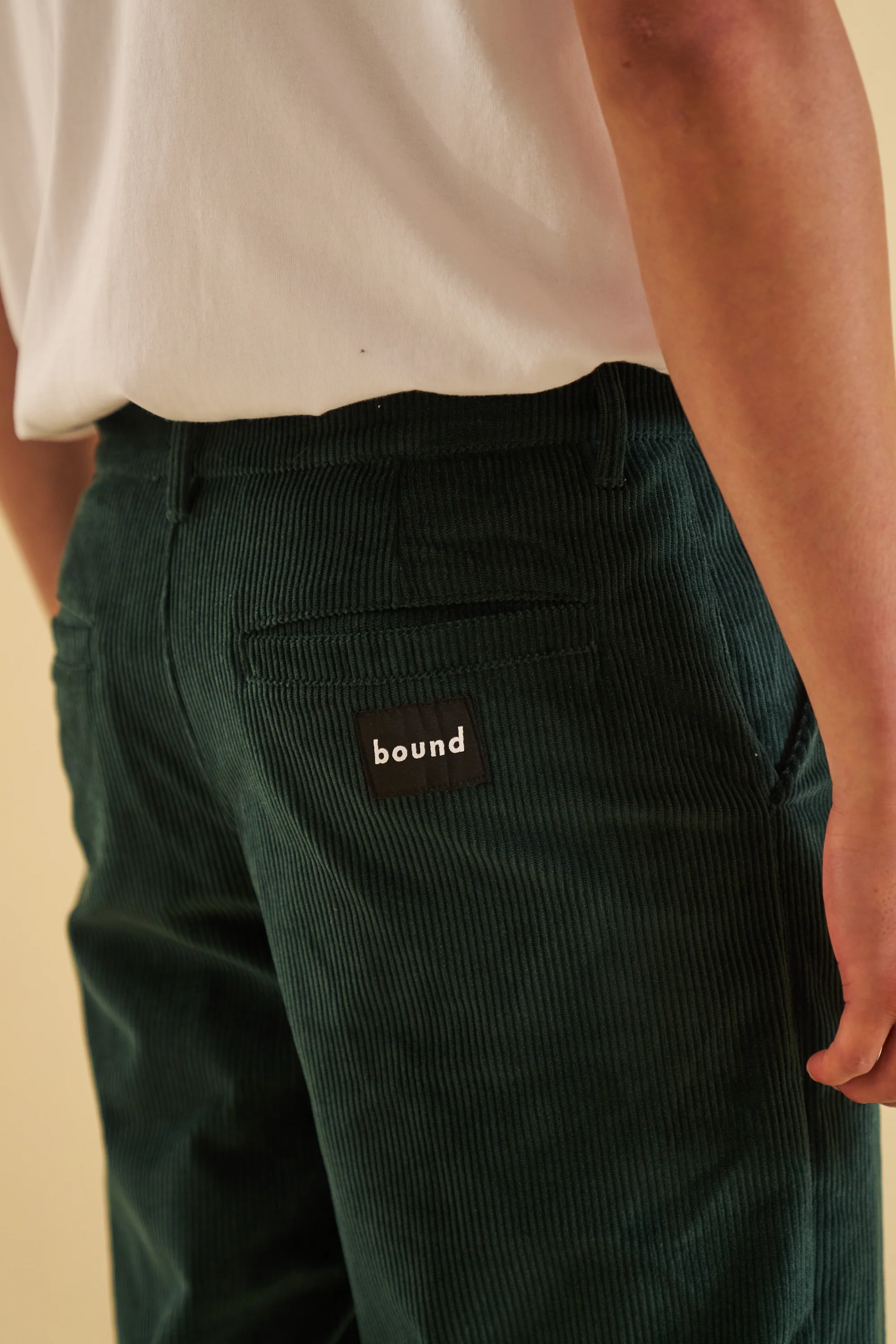 PINE GREEN CORDUROY TROUSERS - Image 3