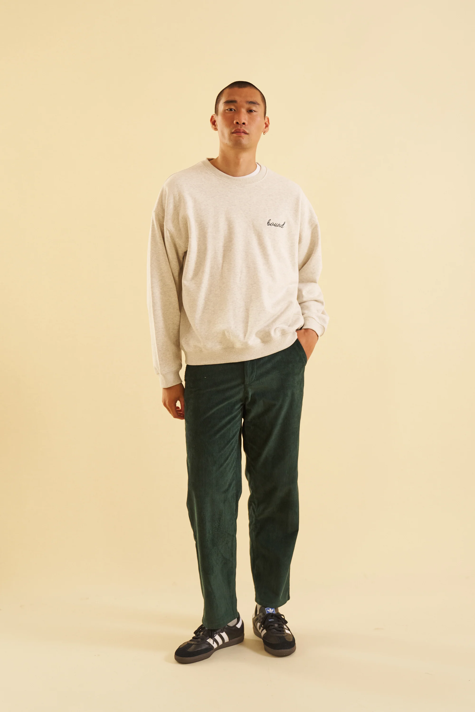 PINE GREEN CORDUROY TROUSERS - Image 4