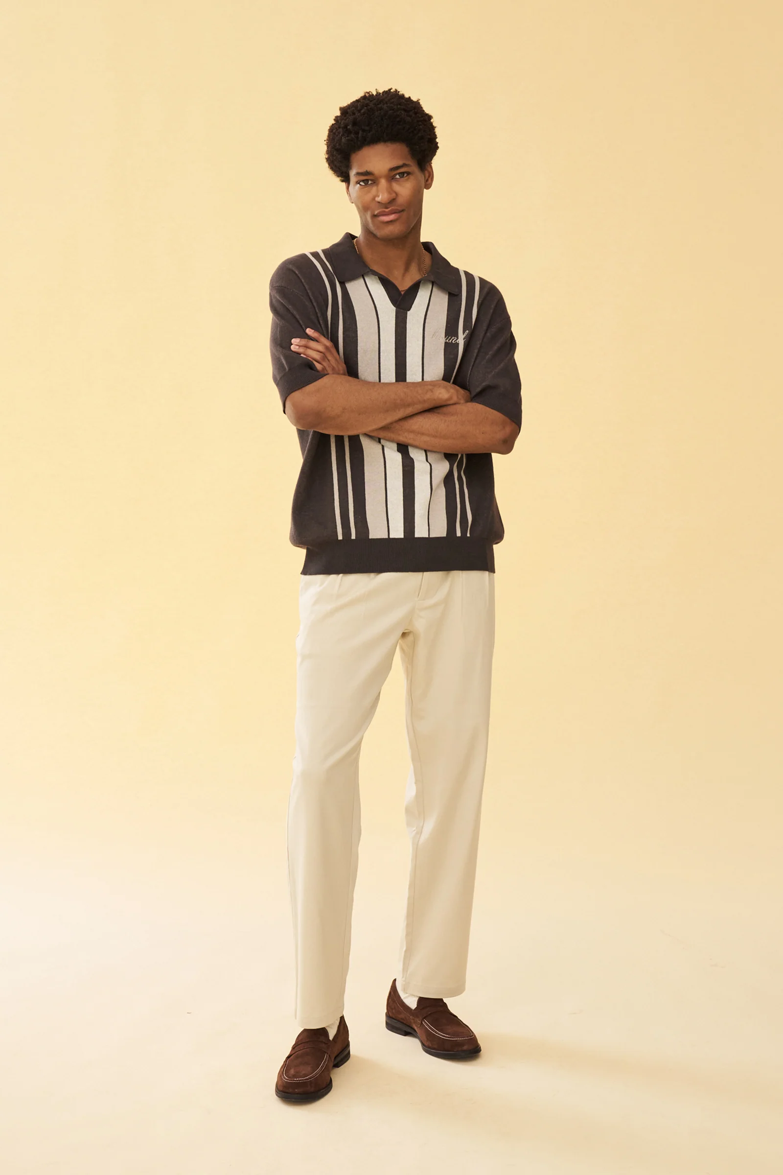 PLEATED SMART TROUSERS - CREAM - Image 8