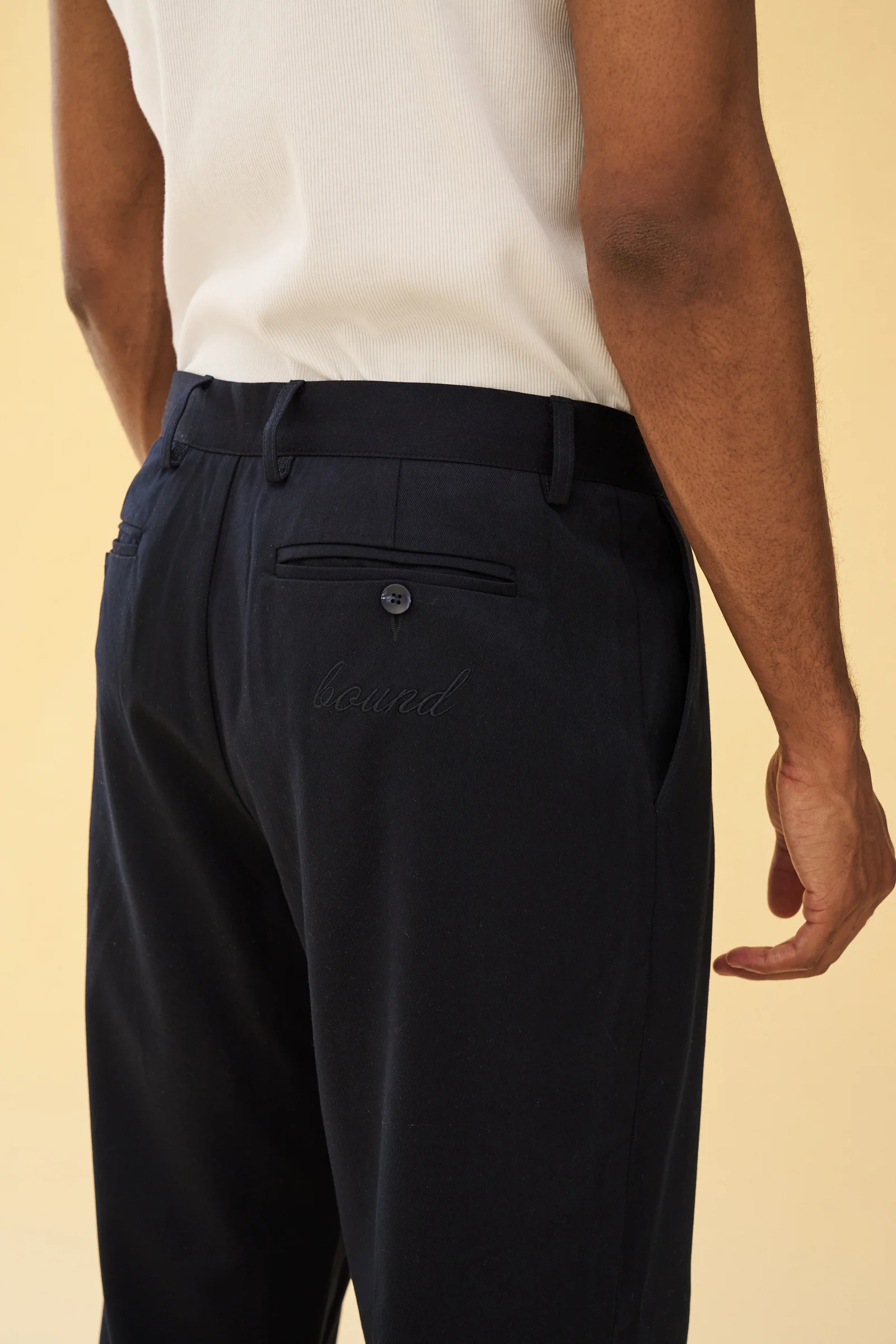 PLEATED SMART TROUSERS - NAVY - Image 2