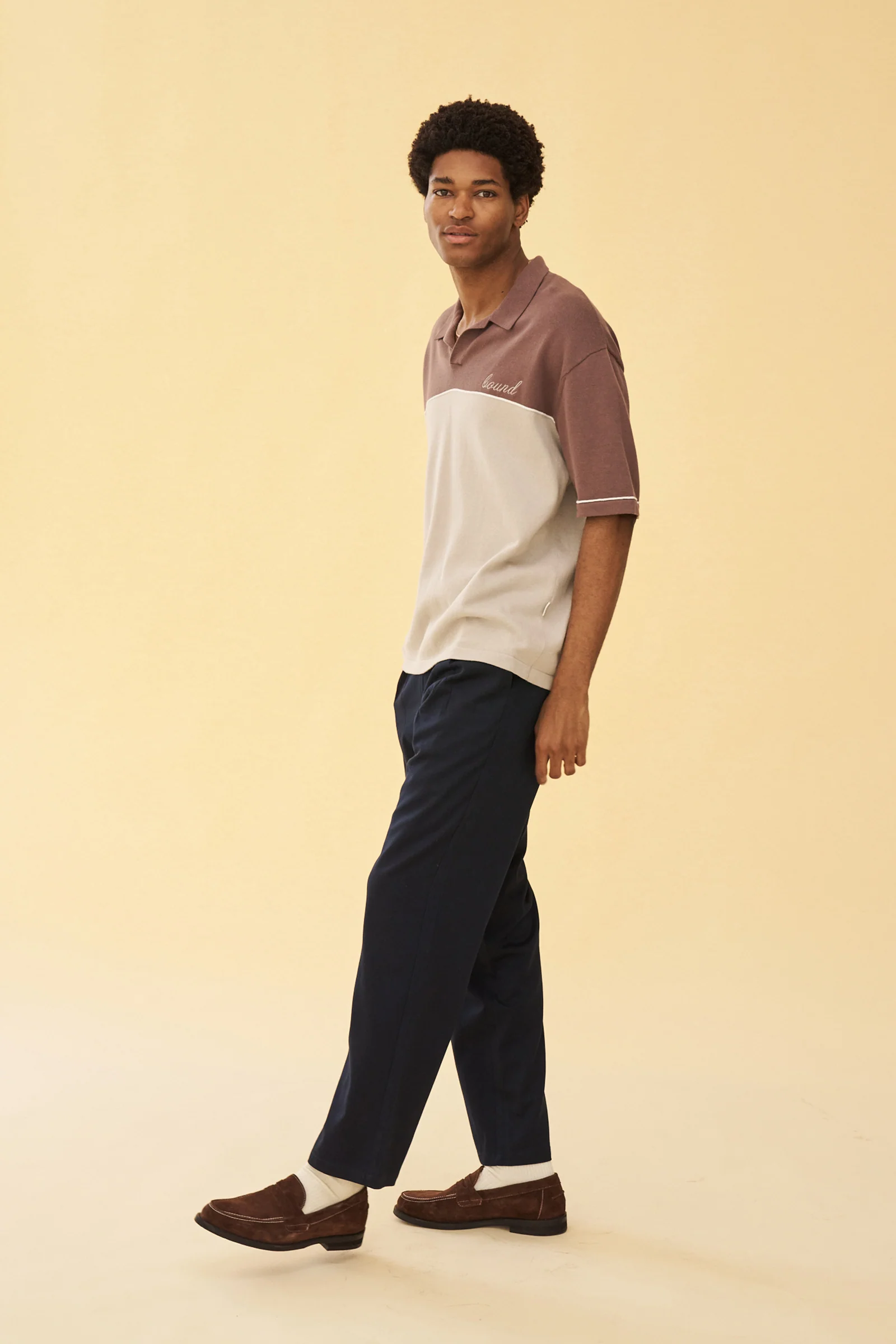 PLEATED SMART TROUSERS - NAVY - Image 8