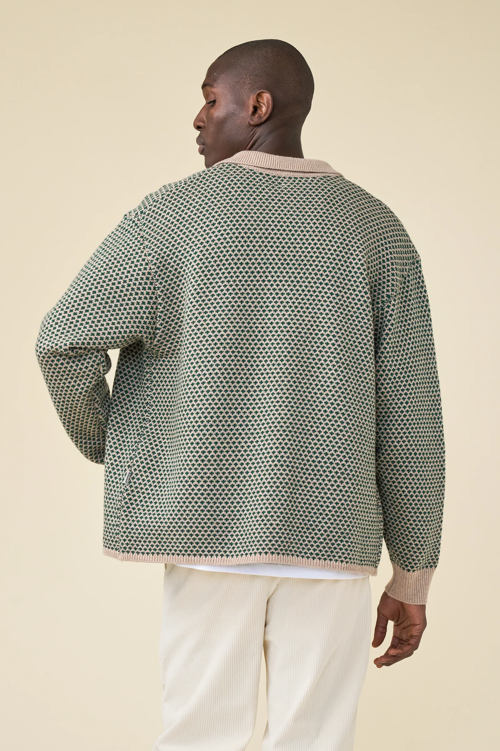POLKA RETRO BUTTON KNIT - APPLE - Image 4