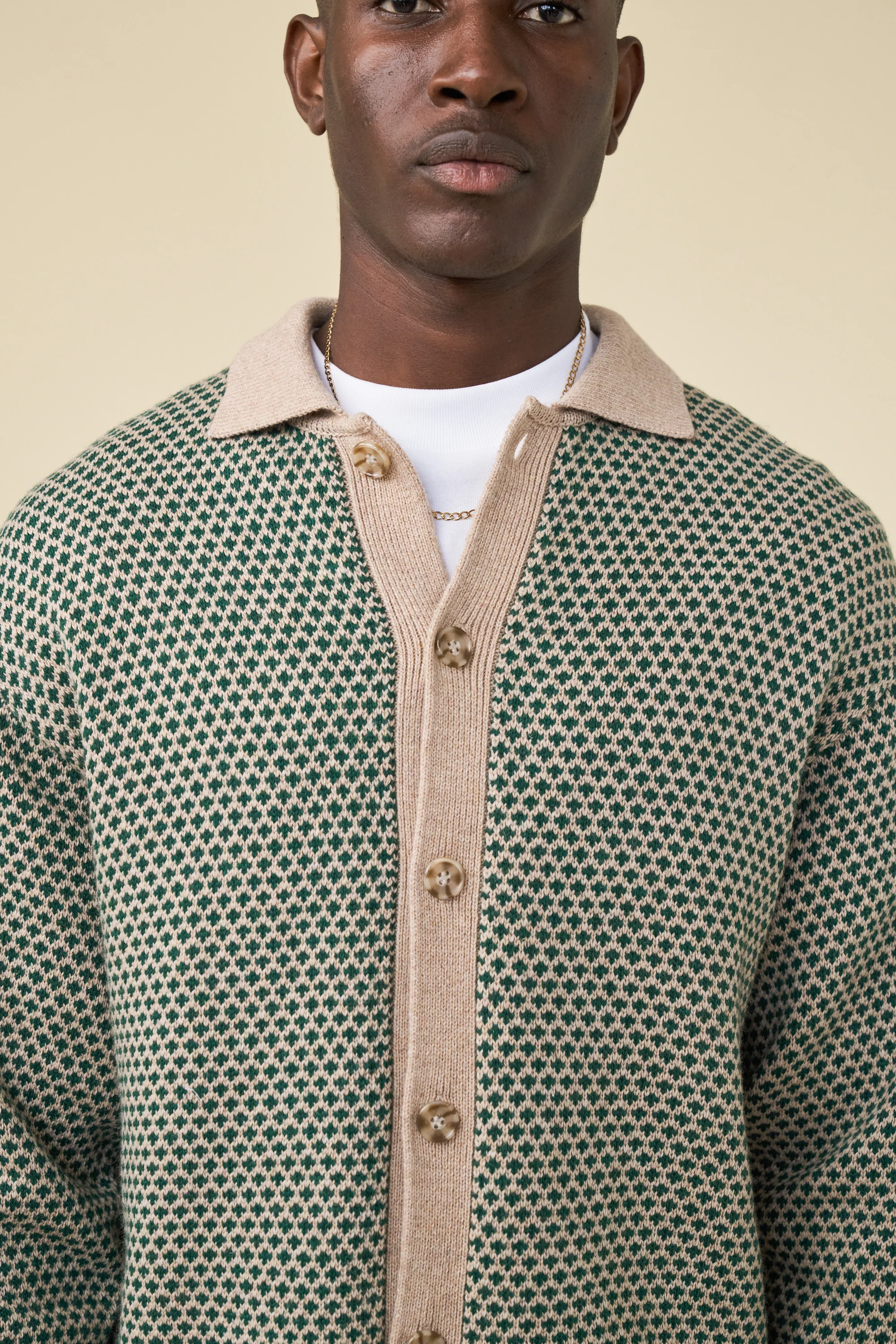 POLKA RETRO BUTTON KNIT - APPLE - Image 5