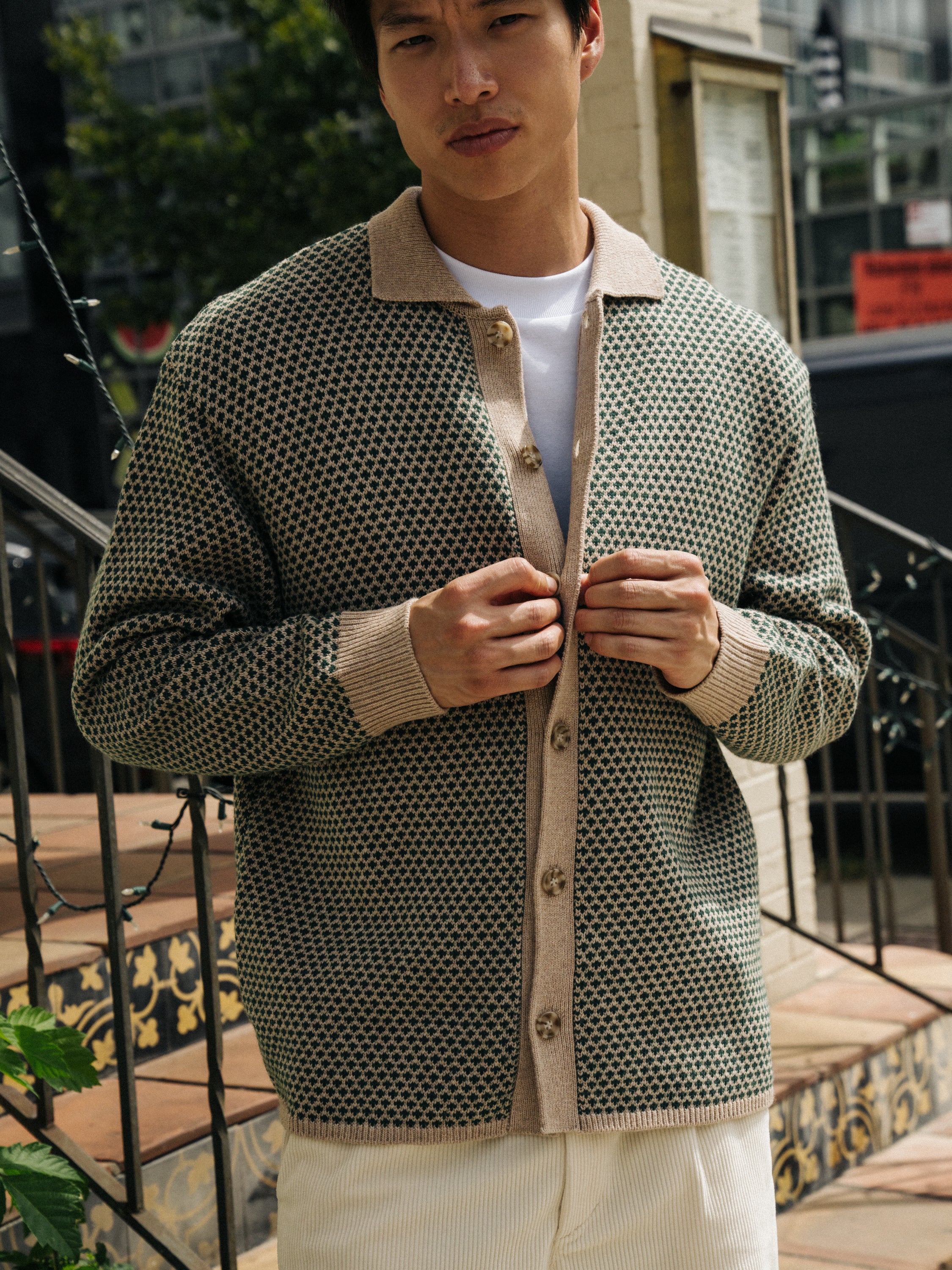POLKA RETRO BUTTON KNIT - APPLE - Image 9