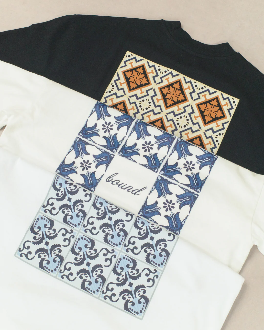 PORTO AZULEJOS TEE - ECRU - Image 7