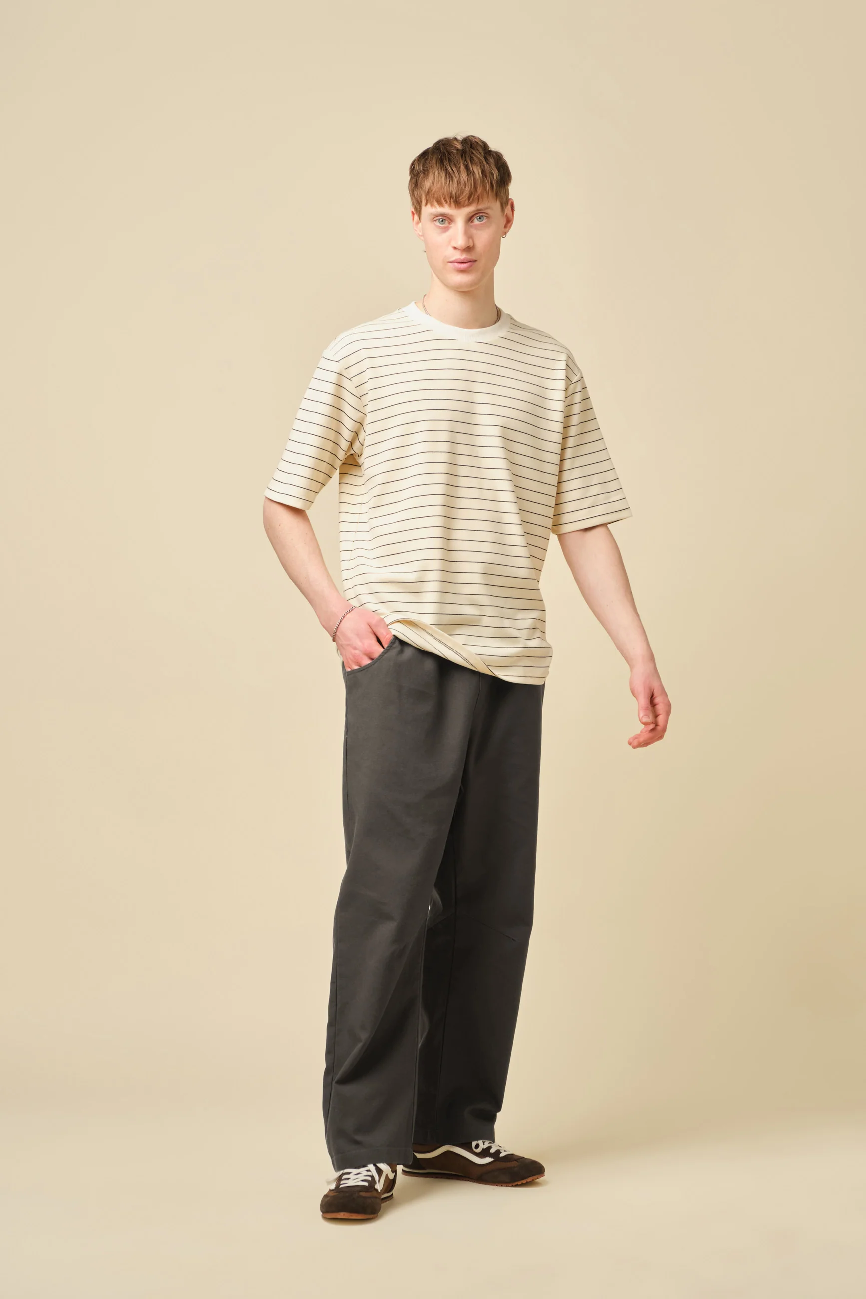 CANVAS RELAXED TROUSERS - CHARCOAL - Image 6