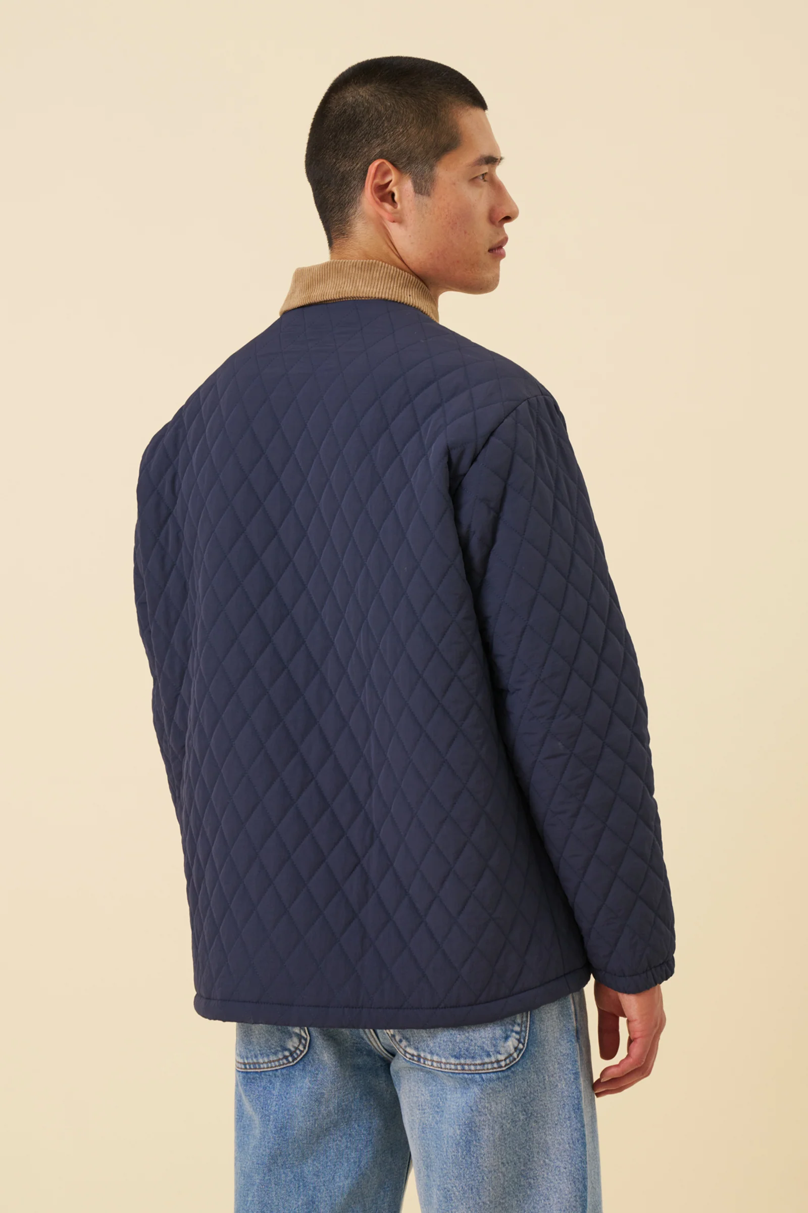 QUILTED NAVY JACKET - Image 4