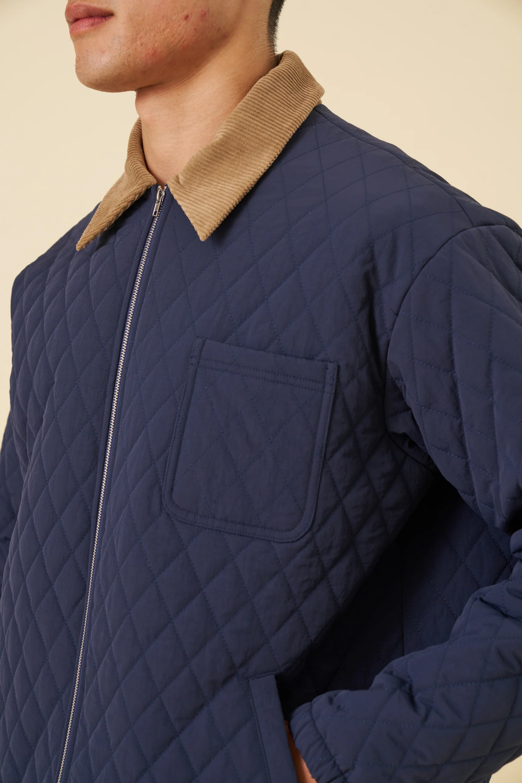 QUILTED NAVY JACKET - Image 5