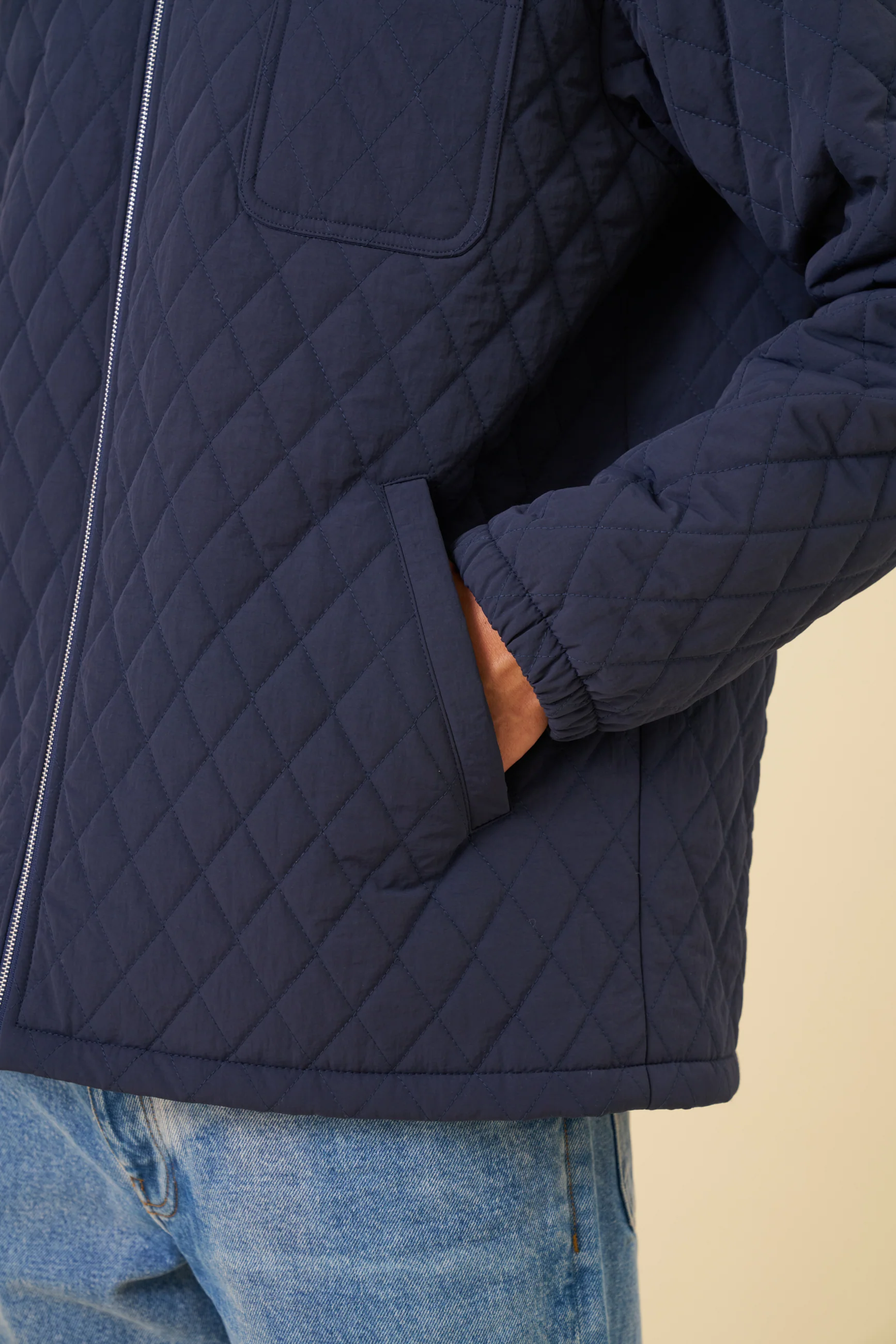 QUILTED NAVY JACKET - Image 6
