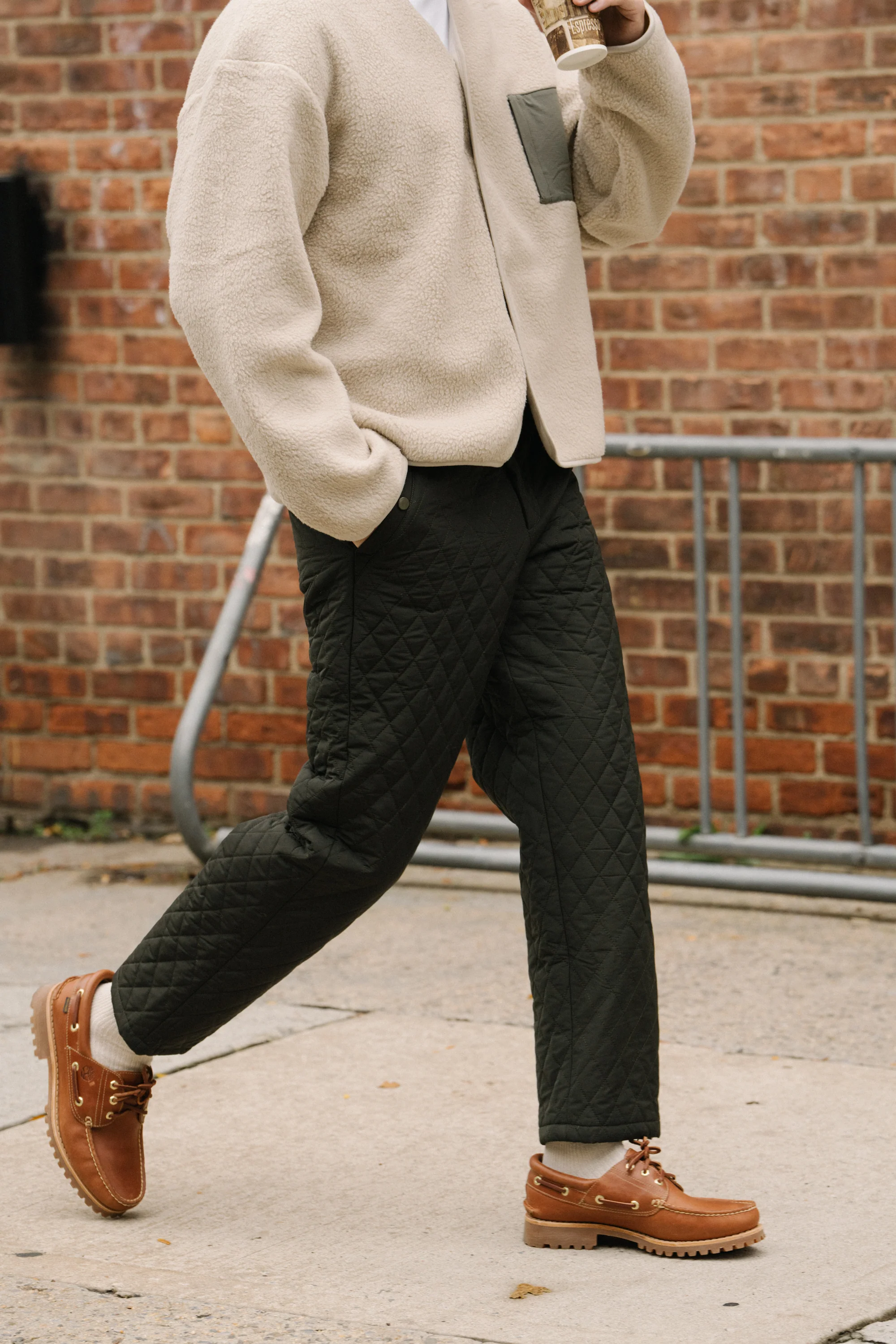 QUILTED TROUSER - ARMY GREEN - Image 2