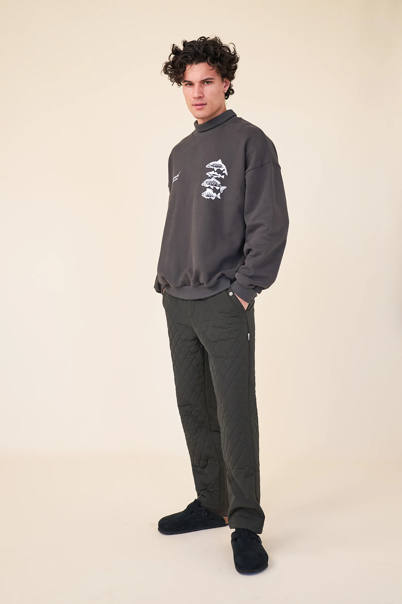QUILTED TROUSER - ARMY GREEN - Image 8