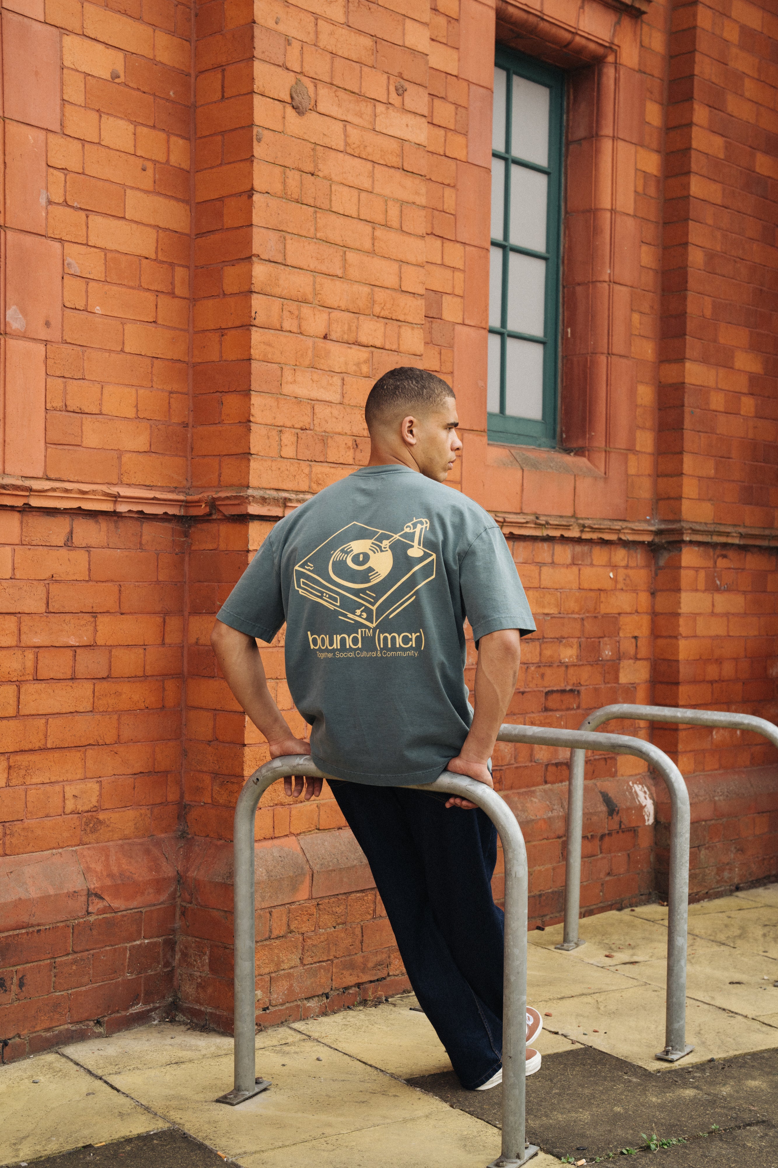 RECORD TEE - WASHED FOREST GREEN - Image 3