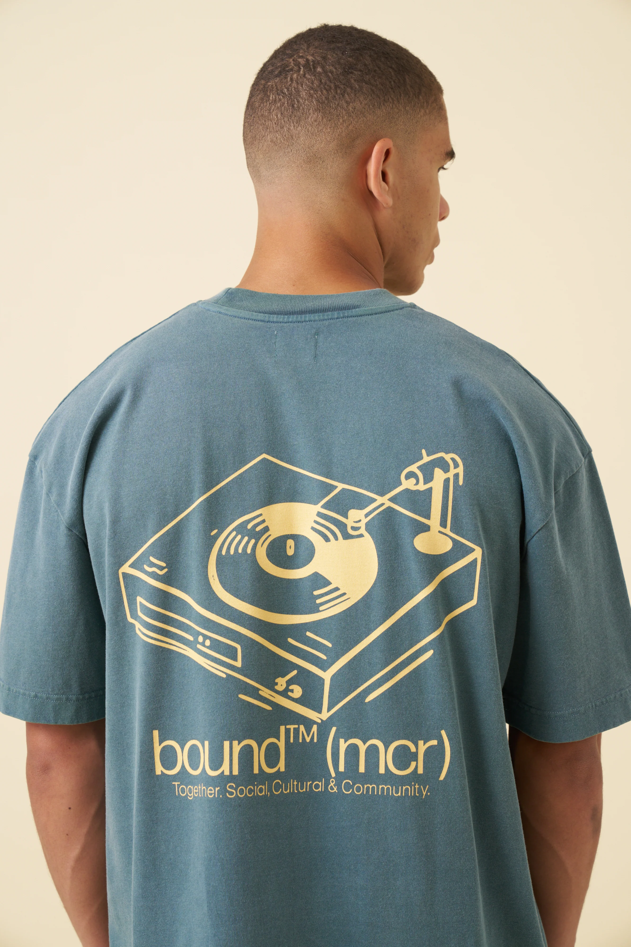 RECORD TEE - WASHED FOREST GREEN - Image 5