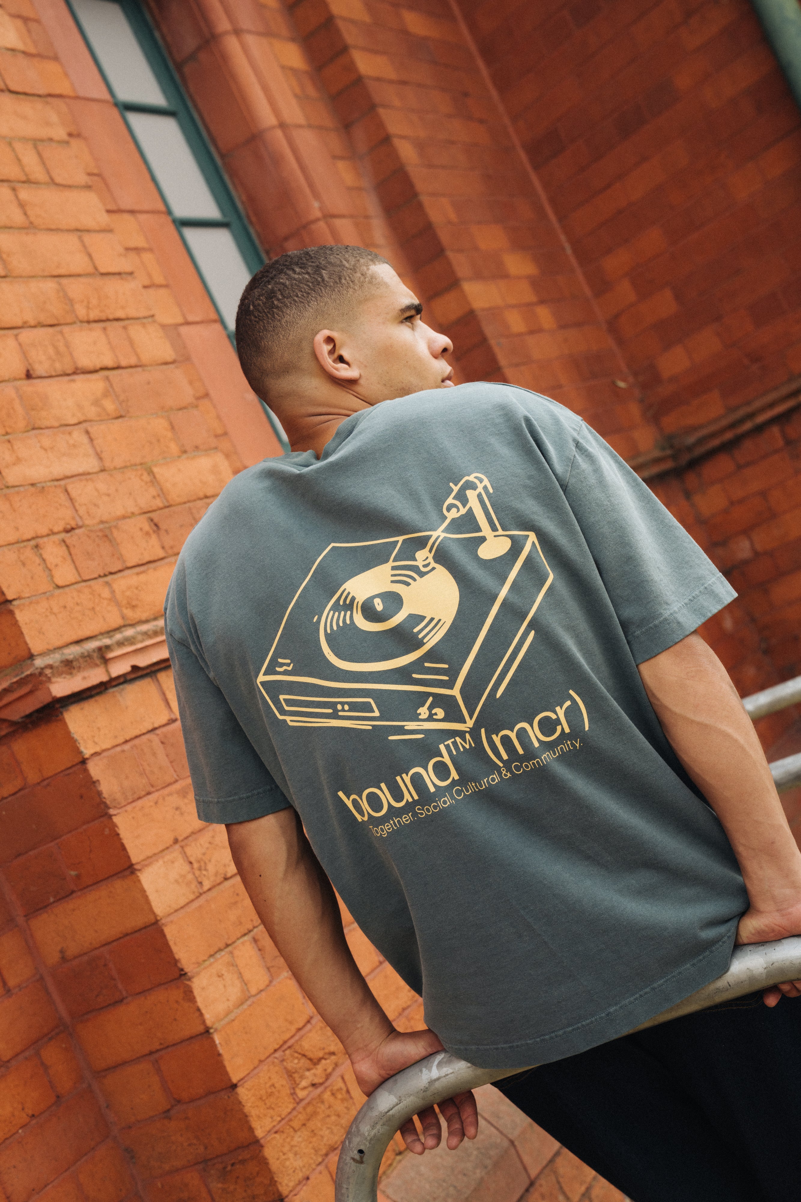 RECORD TEE - WASHED FOREST GREEN - Image 7