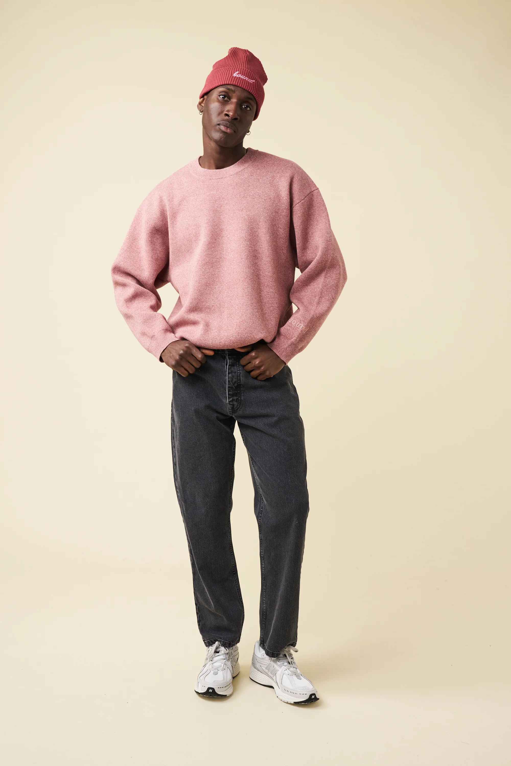 RED MARL KNIT SWEATER - Image 3