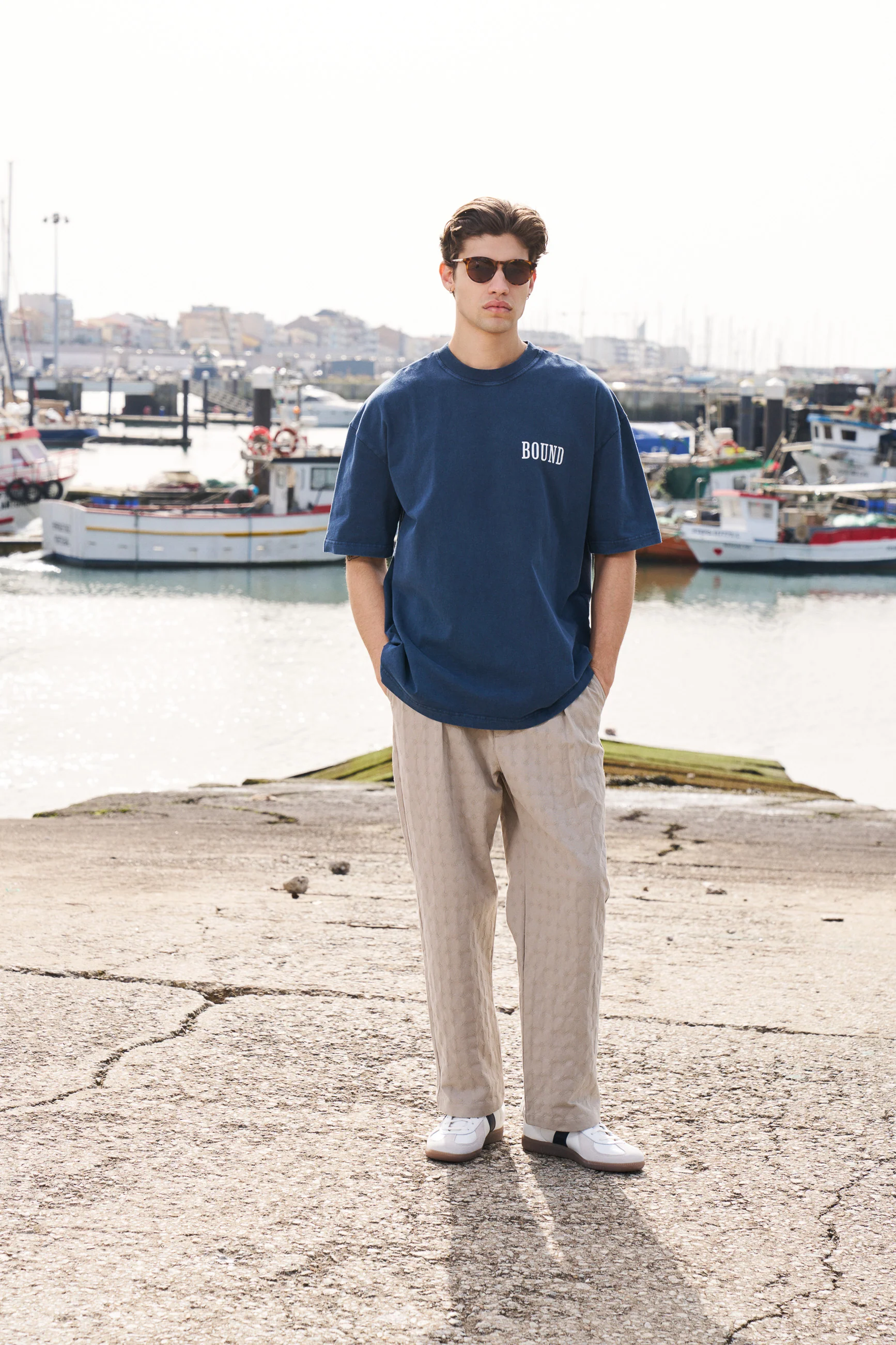 REGATE PORT TEE - FADED DARK NAVY BLUE - Image 3