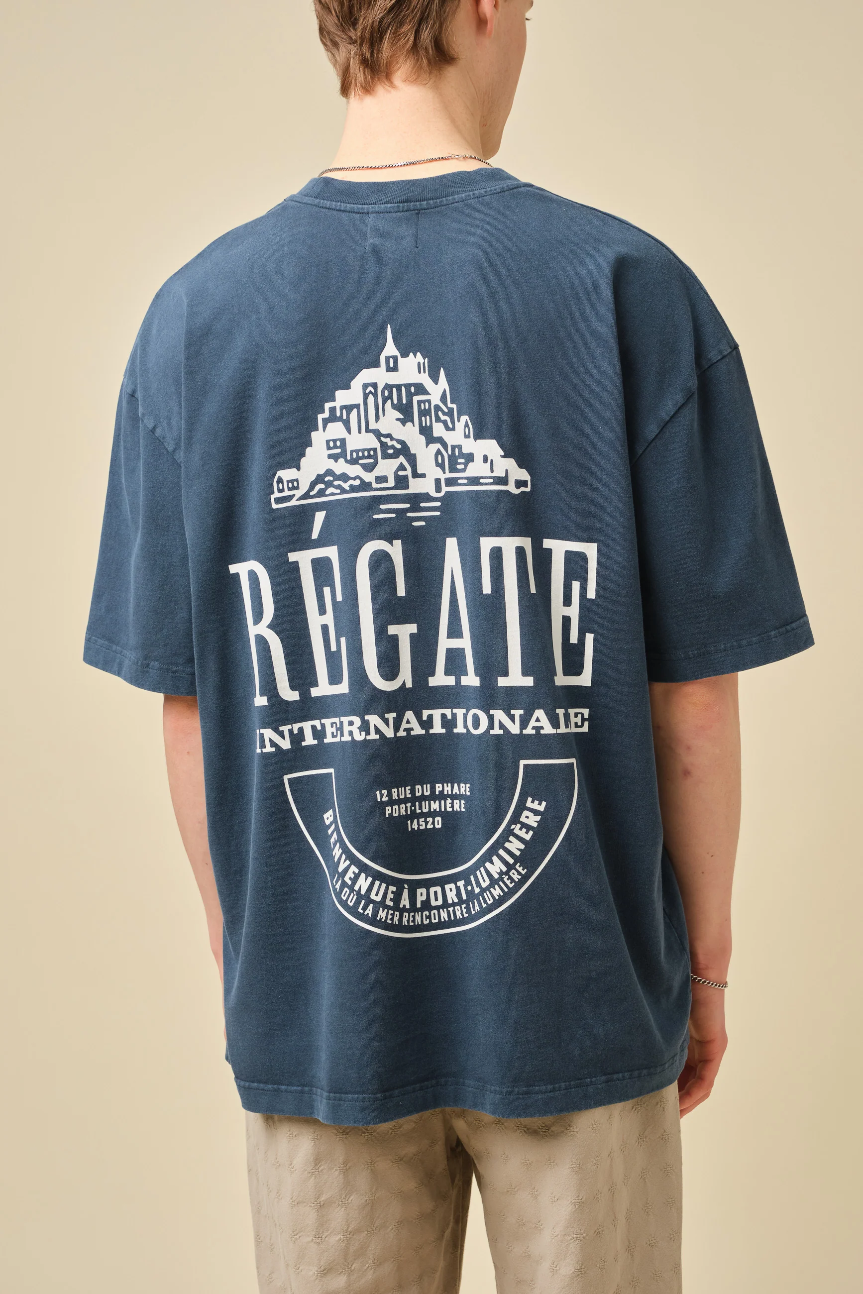 REGATE PORT TEE - FADED DARK NAVY BLUE - Image 6