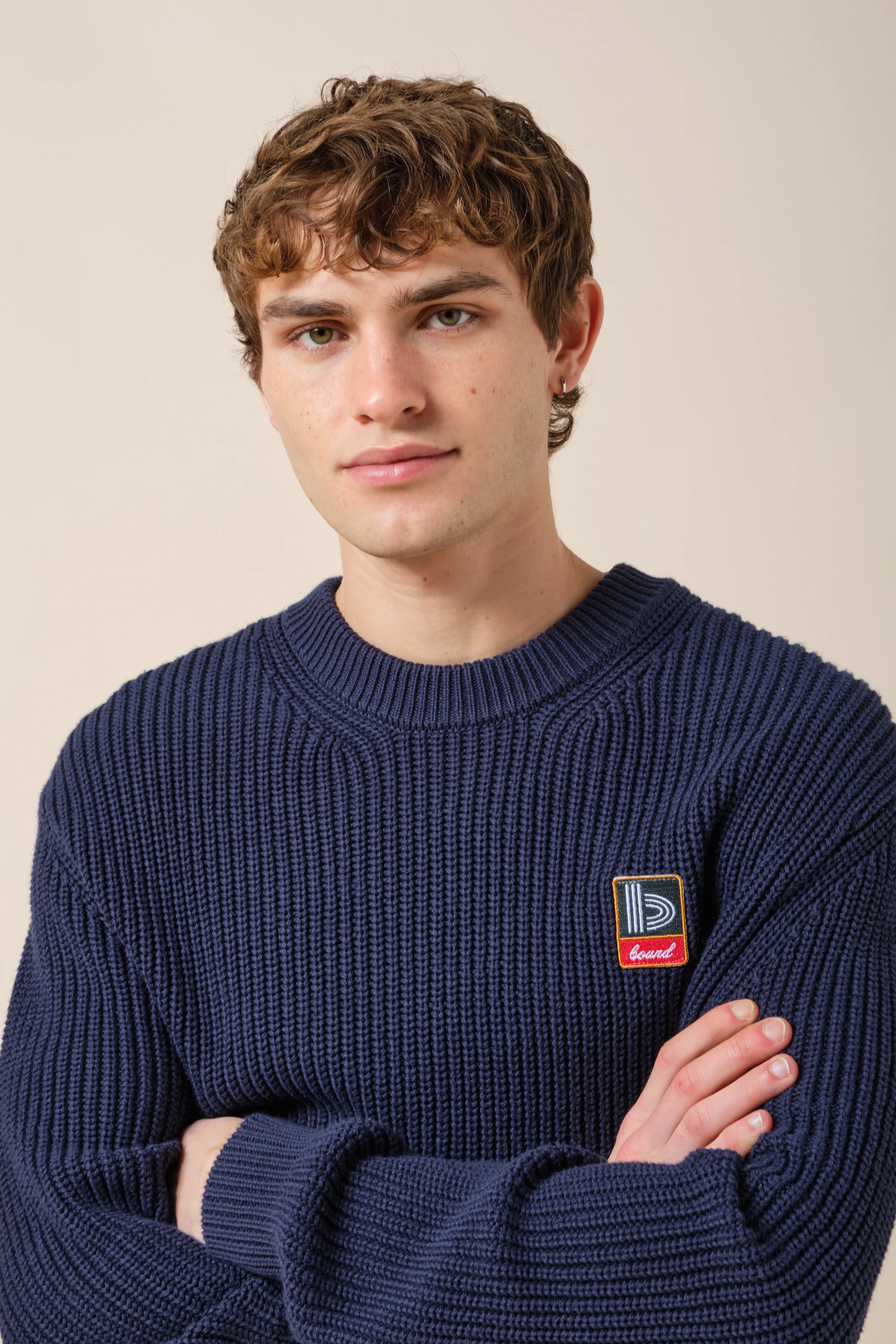 RETRO FISHERMAN RIB KNIT SWEATER - PETROL BLUE - Image 5
