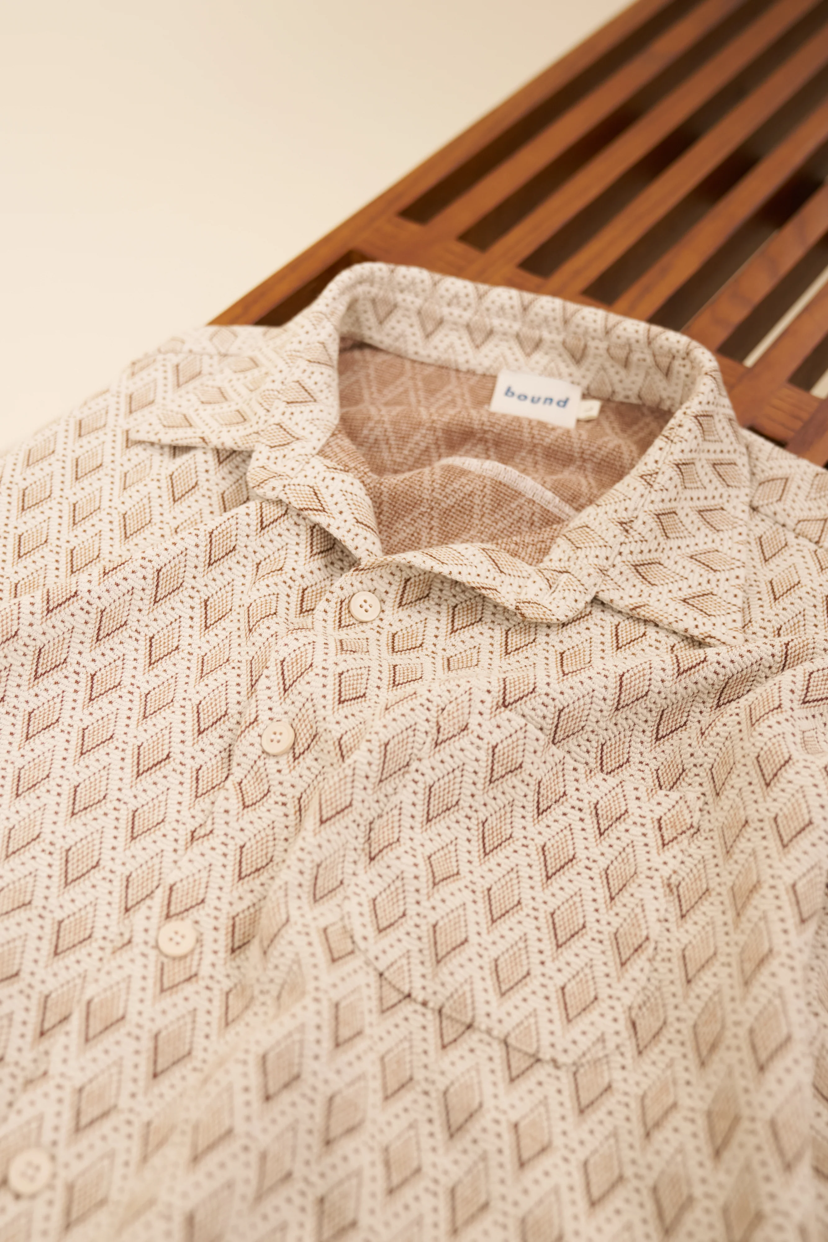ROMAN WOVEN POLO - ECRU - Image 11