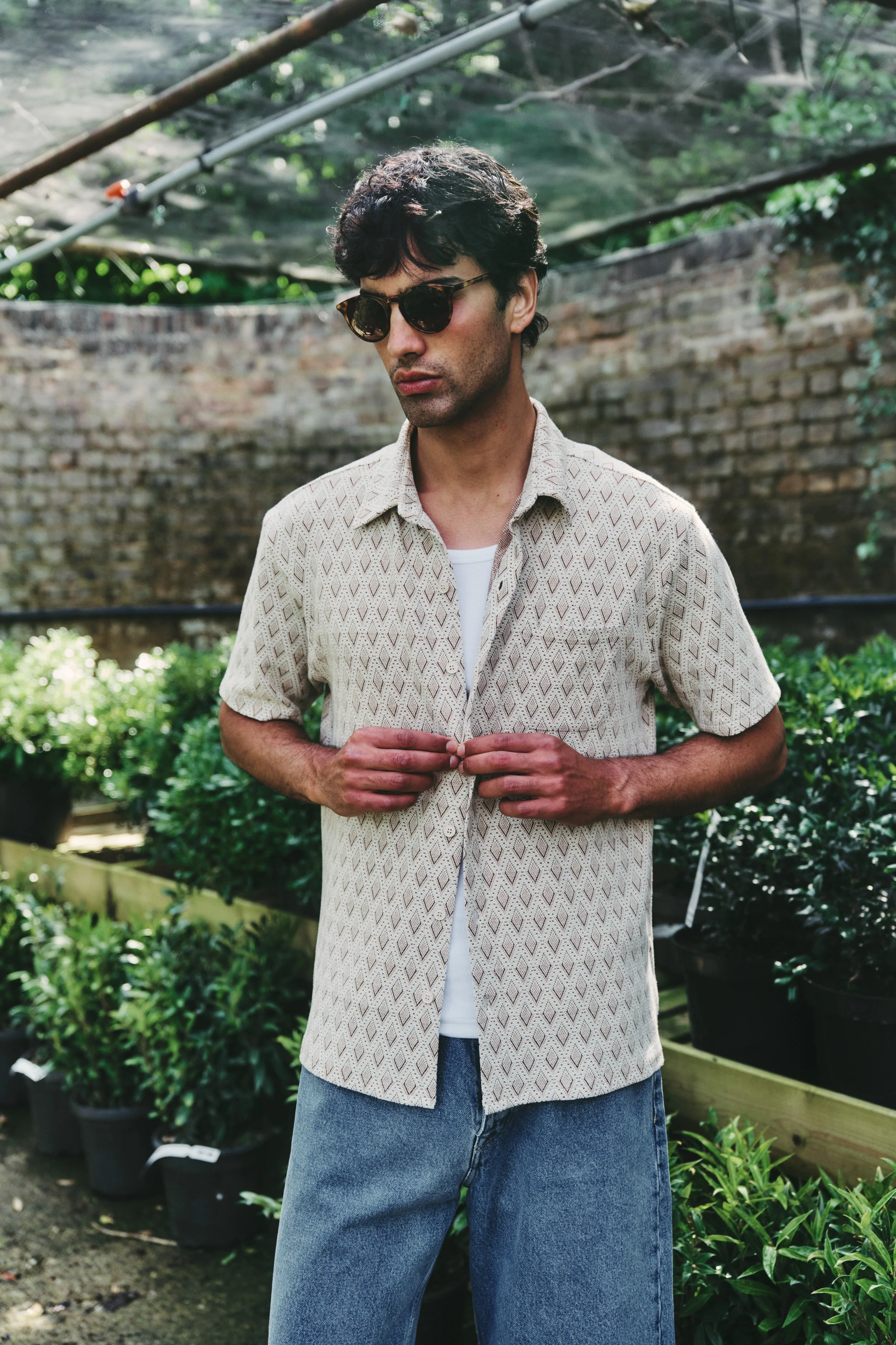 ROMAN WOVEN POLO - ECRU - Image 2
