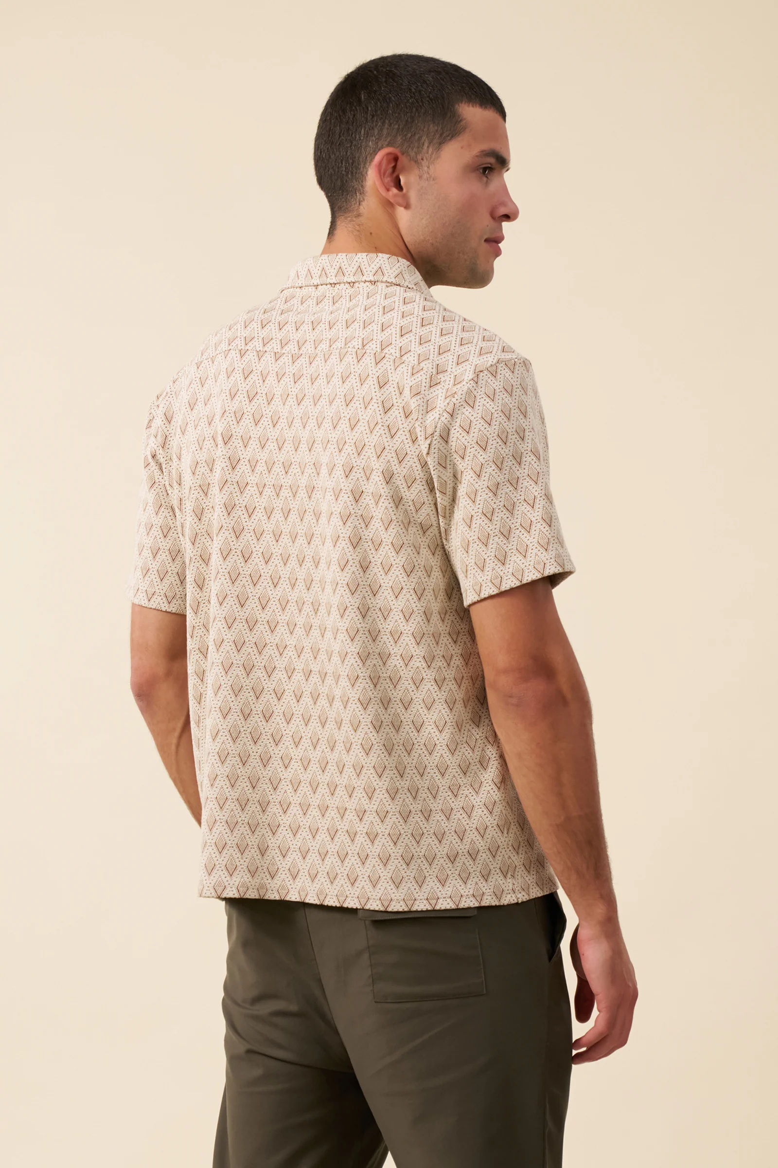 ROMAN WOVEN POLO - ECRU - Image 5