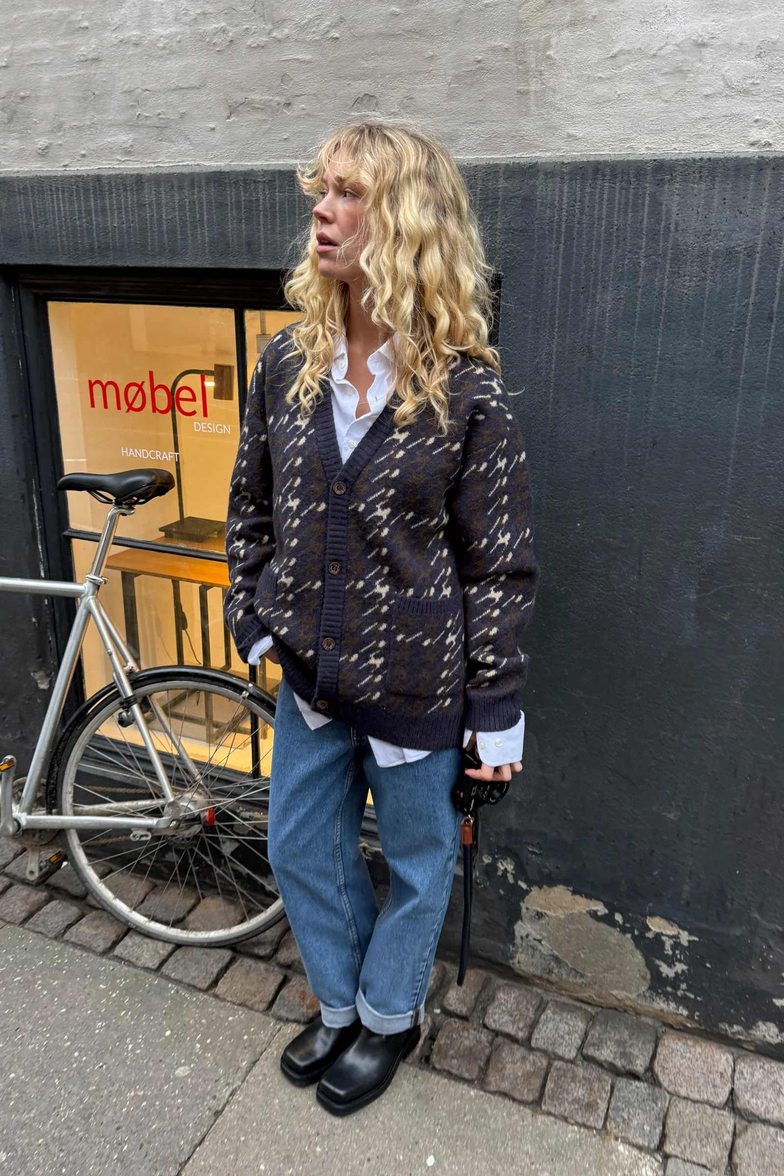 RONNIE MOHAIR CARDIGAN - NAVY - Image 10