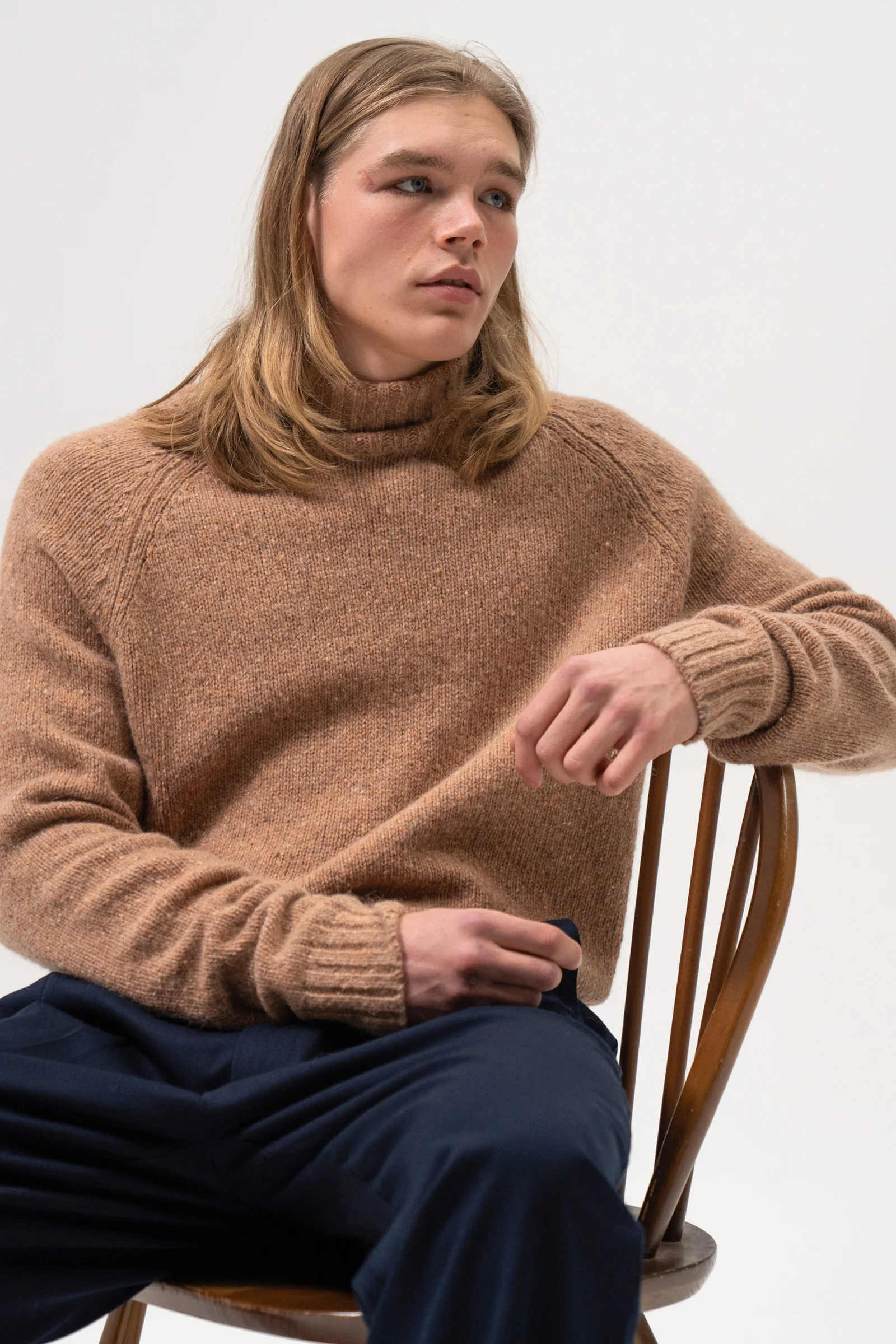 RUST FLECK ROLL NECK - Image 5
