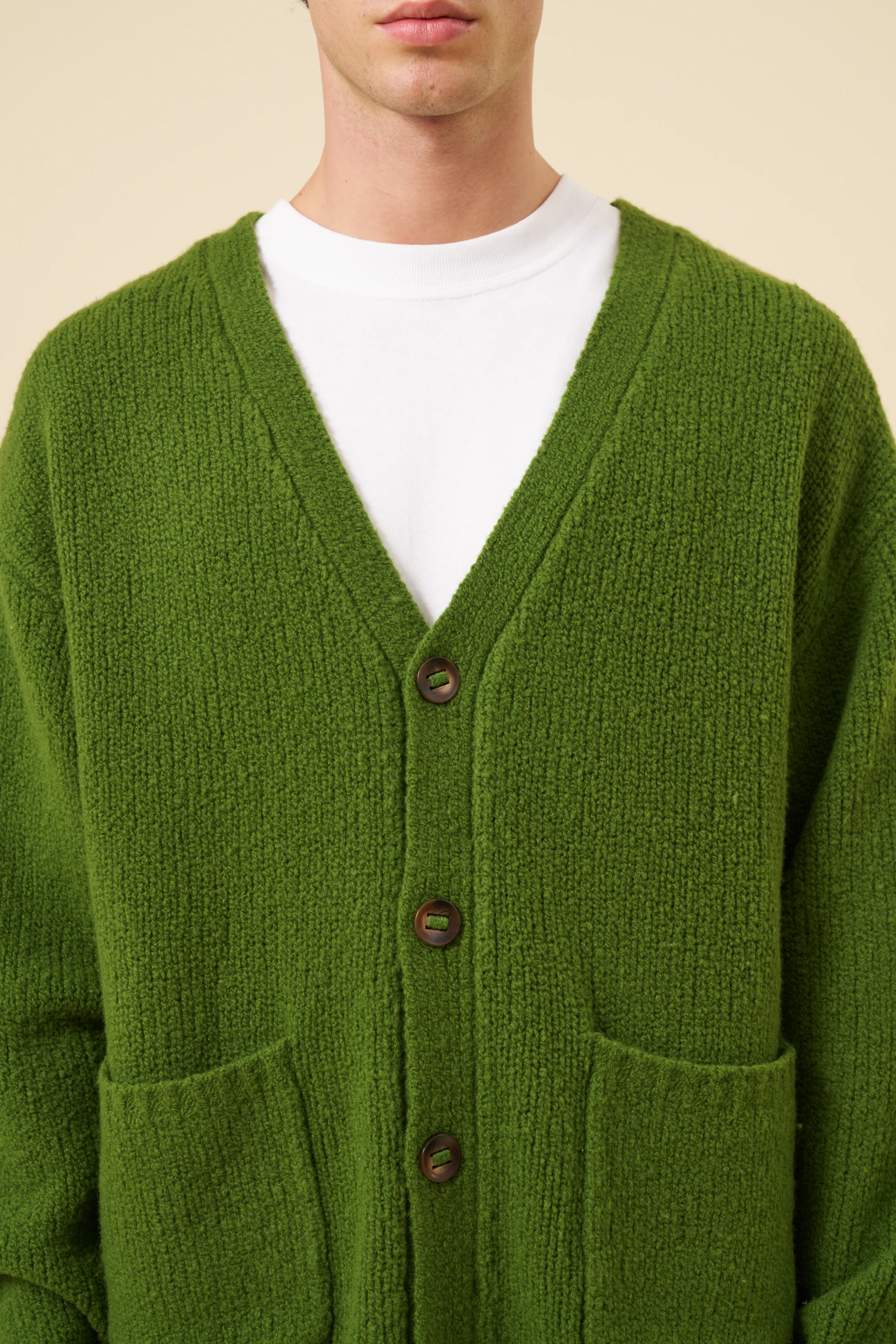 RYE GREEN WOOL CARDIGAN - Image 6