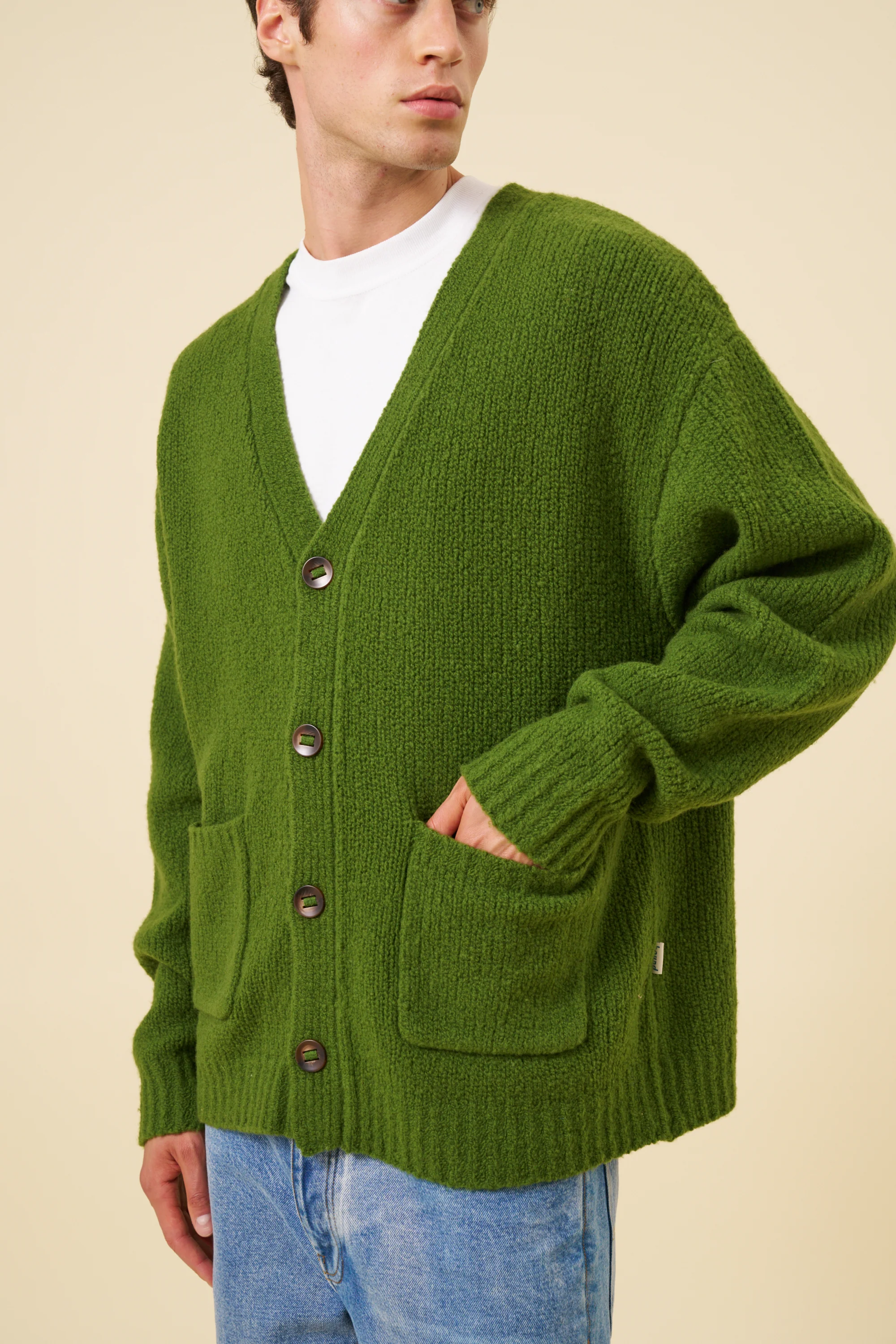 RYE GREEN WOOL CARDIGAN - Image 7