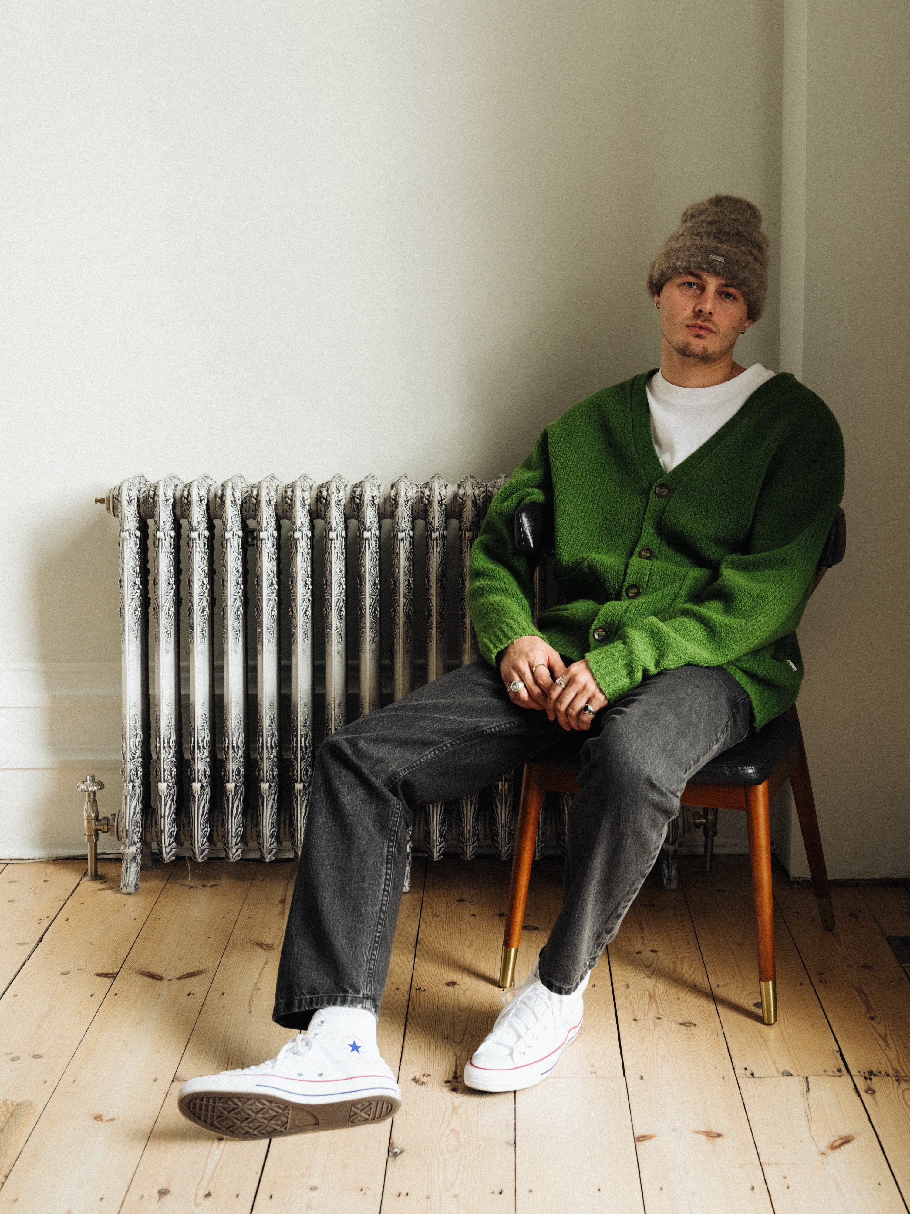 RYE GREEN WOOL CARDIGAN - Image 8